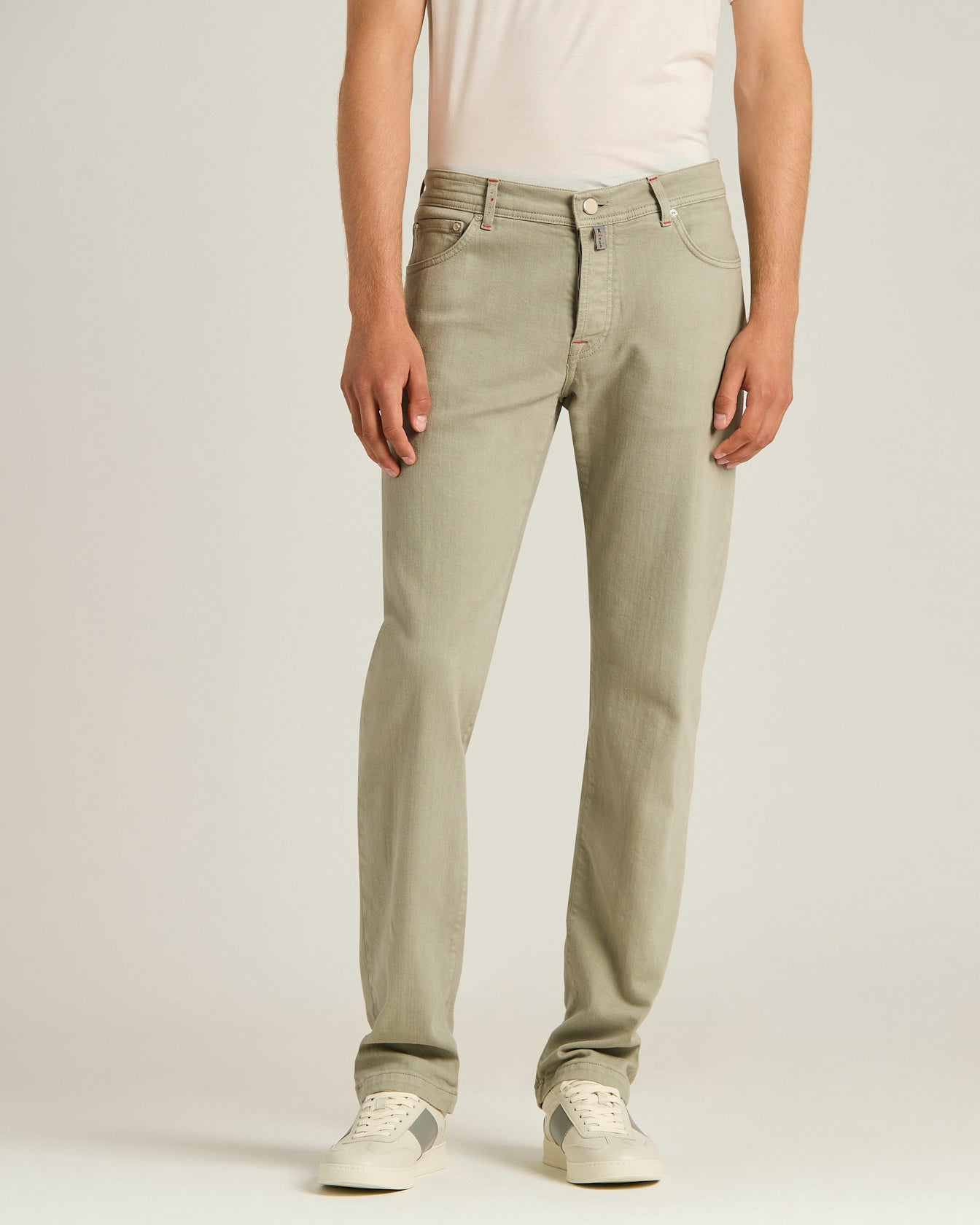Kiton Five-Pocket Hose Stretch-Baumwolle grau 34