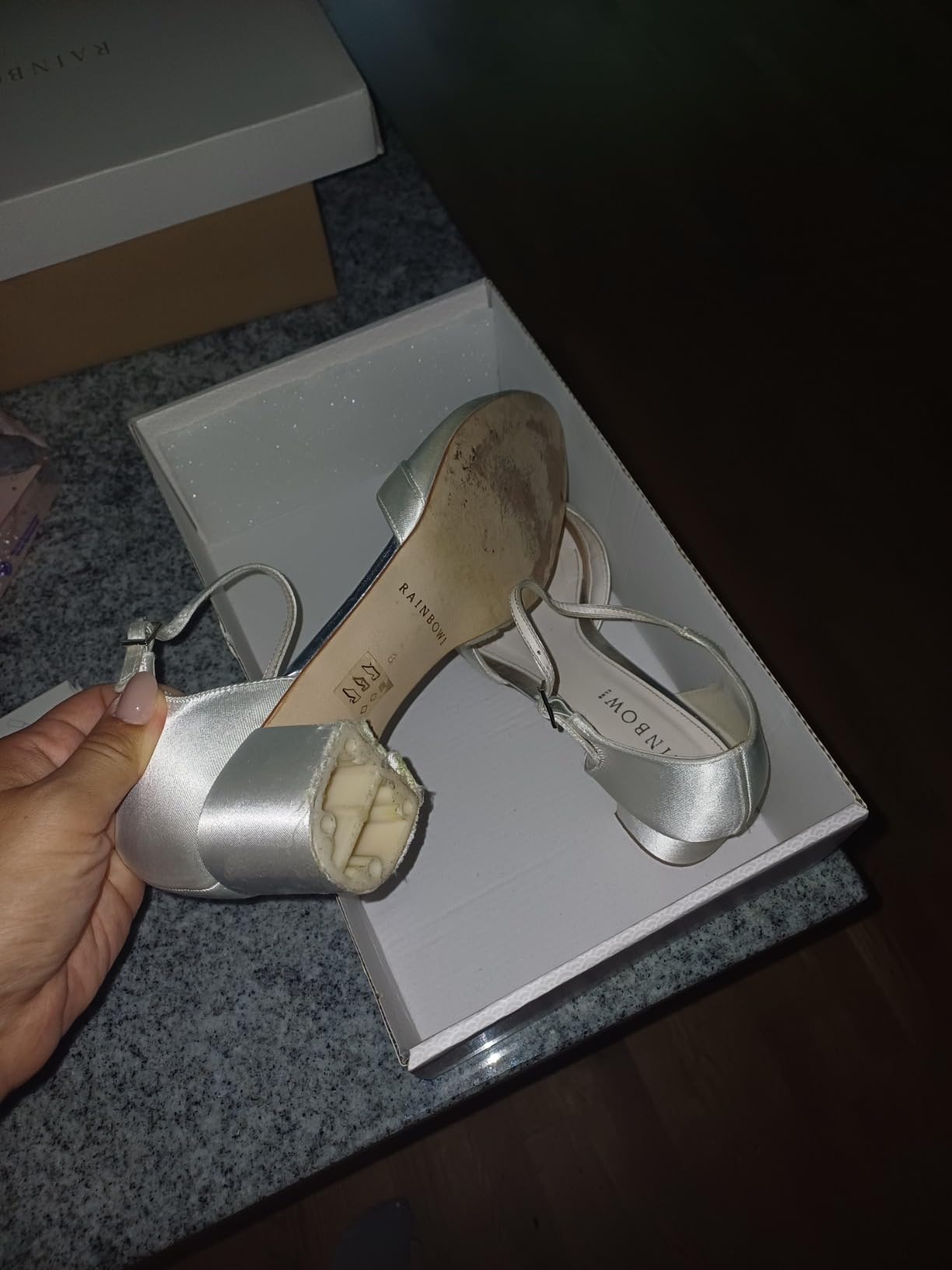 Rainbow Club Essentials Stacy Pumps Satin Ivory 5 cm Blockabsatz