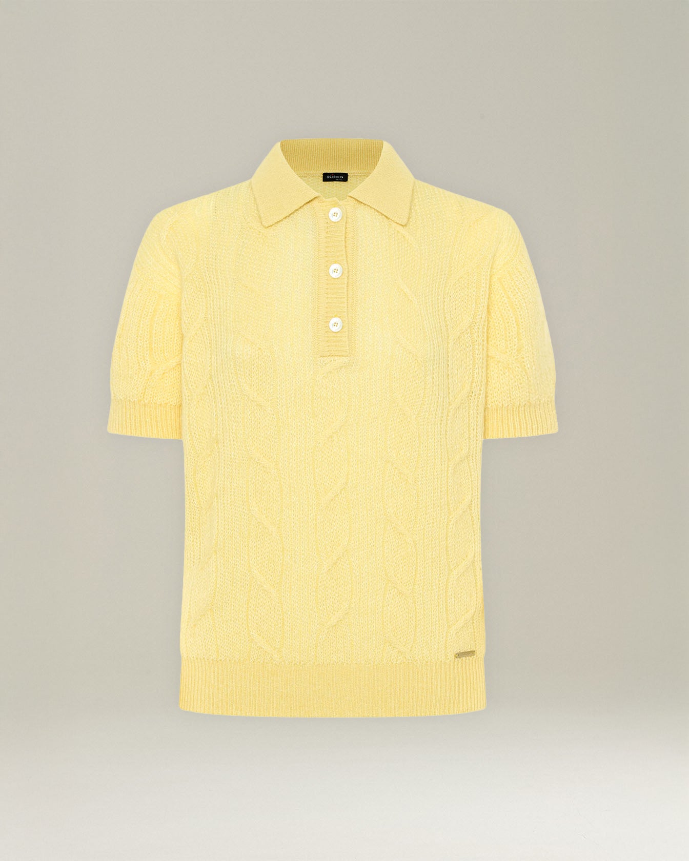 Kiton Strick-Polo Polohemd Damen Kaschmir Seide Gr.40 pastell