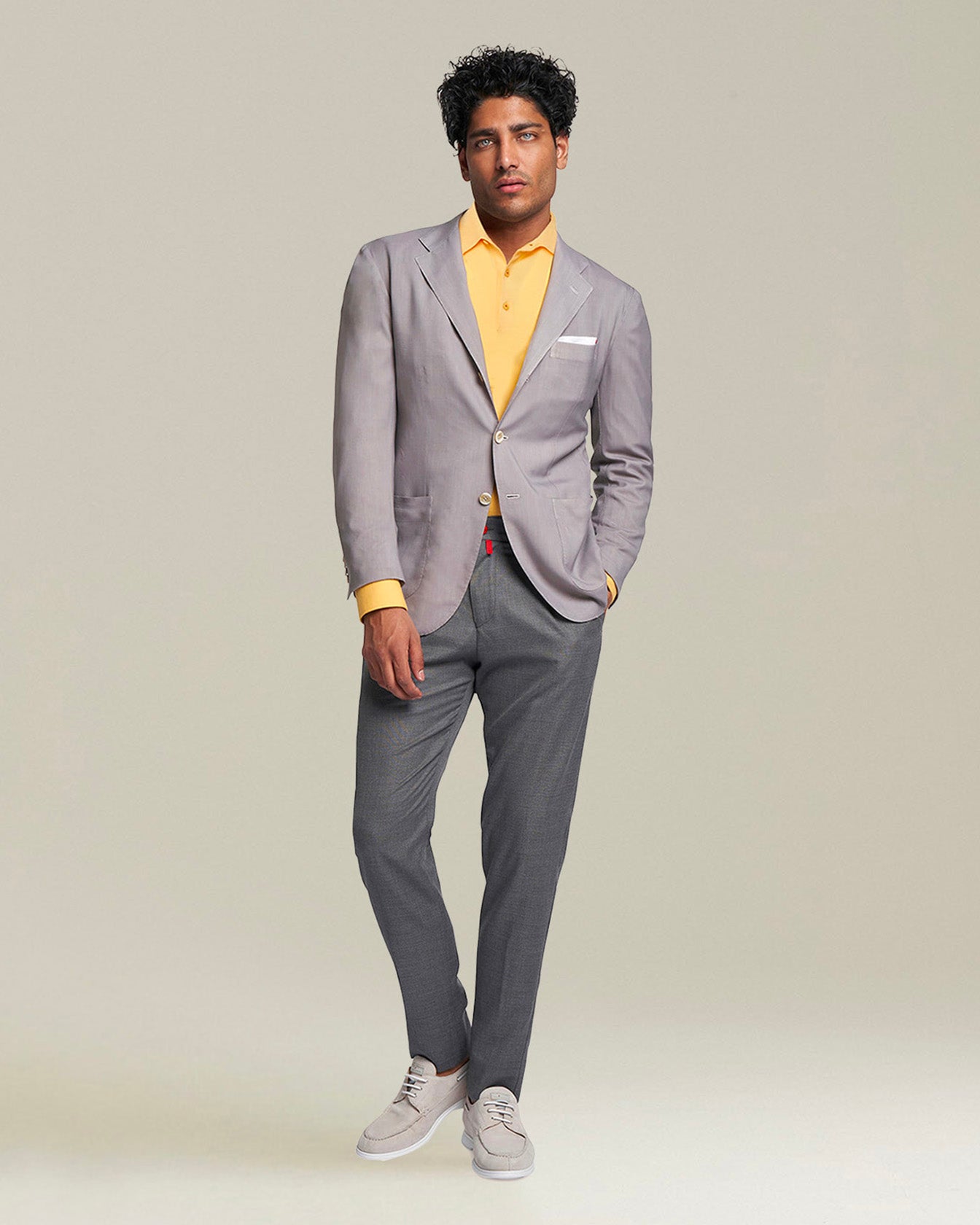 Kiton Jacket Cashmere Sakko grau einreihig