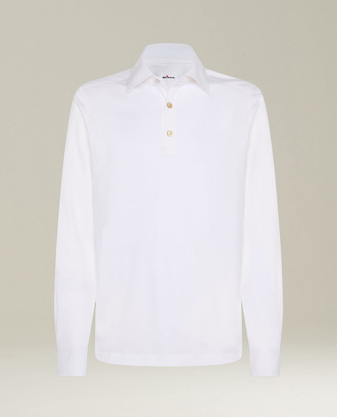 Kiton Positano Hemd Weiß Baumwolle 39 Herren