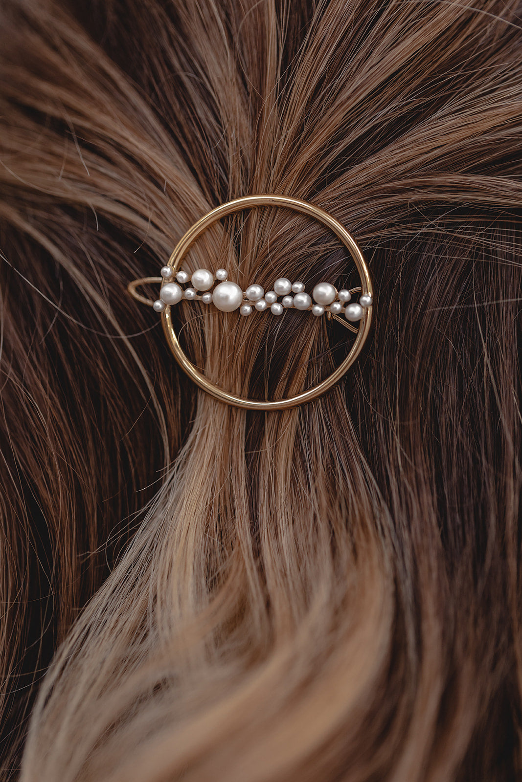 Juvelan Companion Haarclip Perlen Silber rund 4 cm Braut