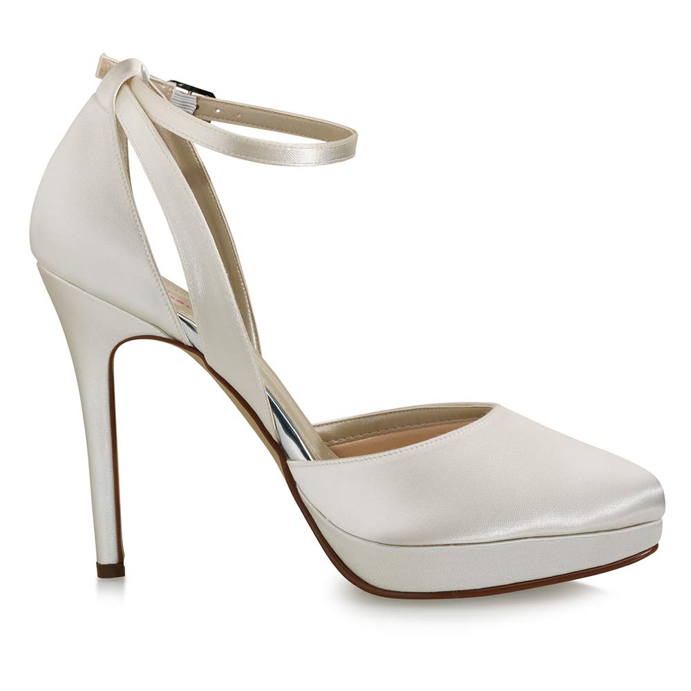 Rainbow Club Salma High Heels Ivory Satin Gr.40