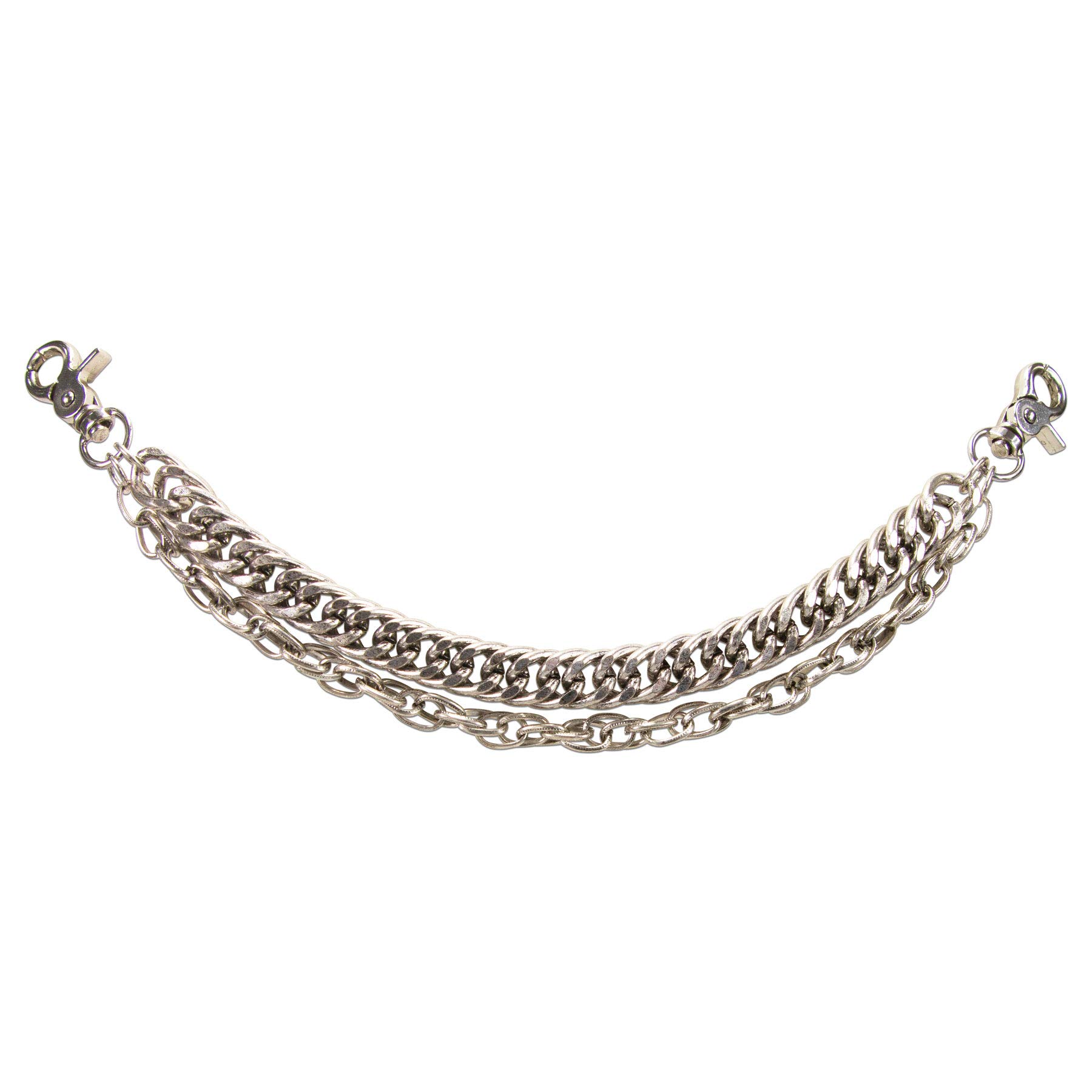 Alpenflüstern DAHEIM Charivari-Kette Massiv Herren Antik-Silber 34 cm