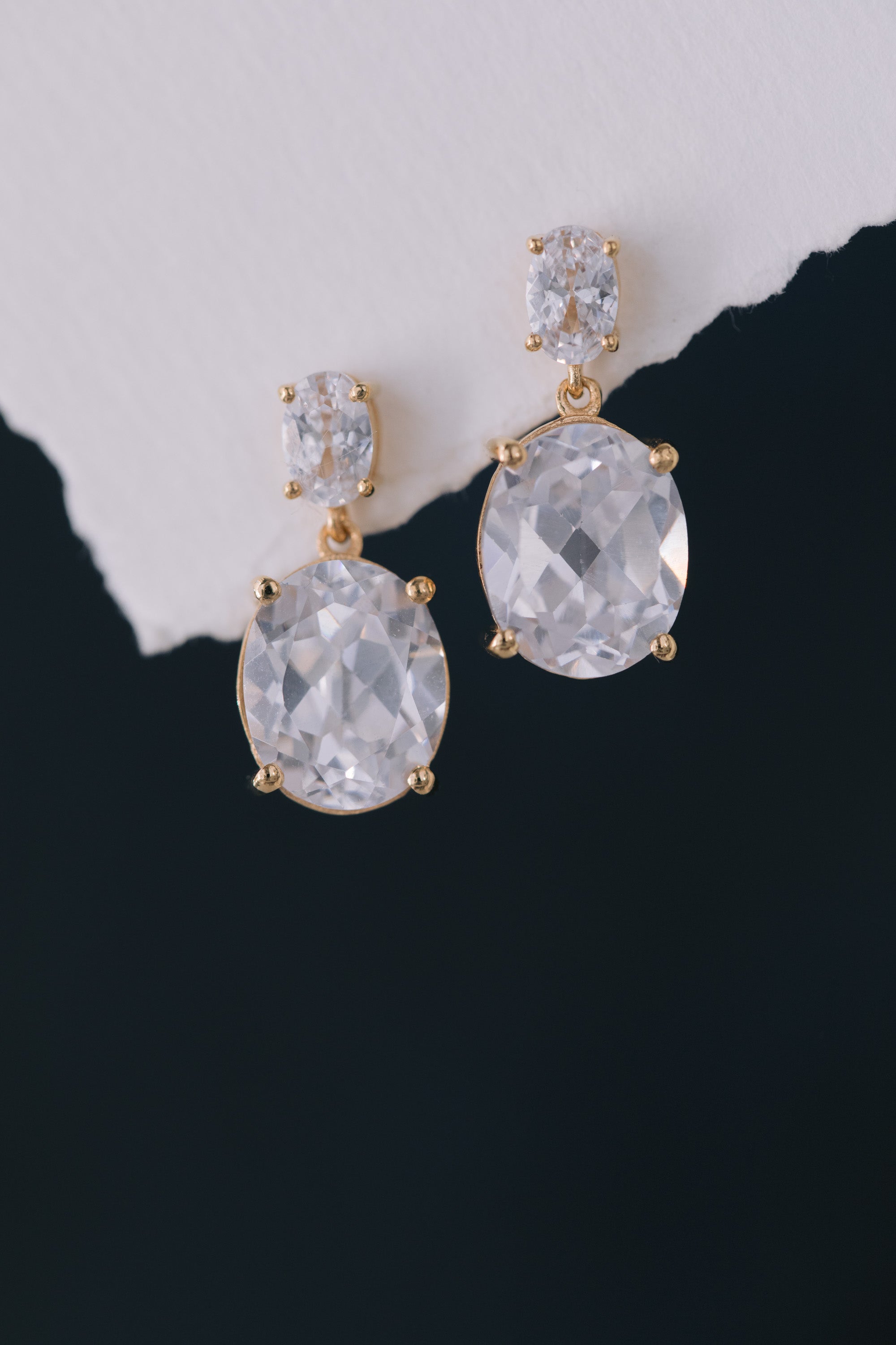 Juvelan Evelyn Hazel Schmuckset Kristall Silber Kette Ohrringe