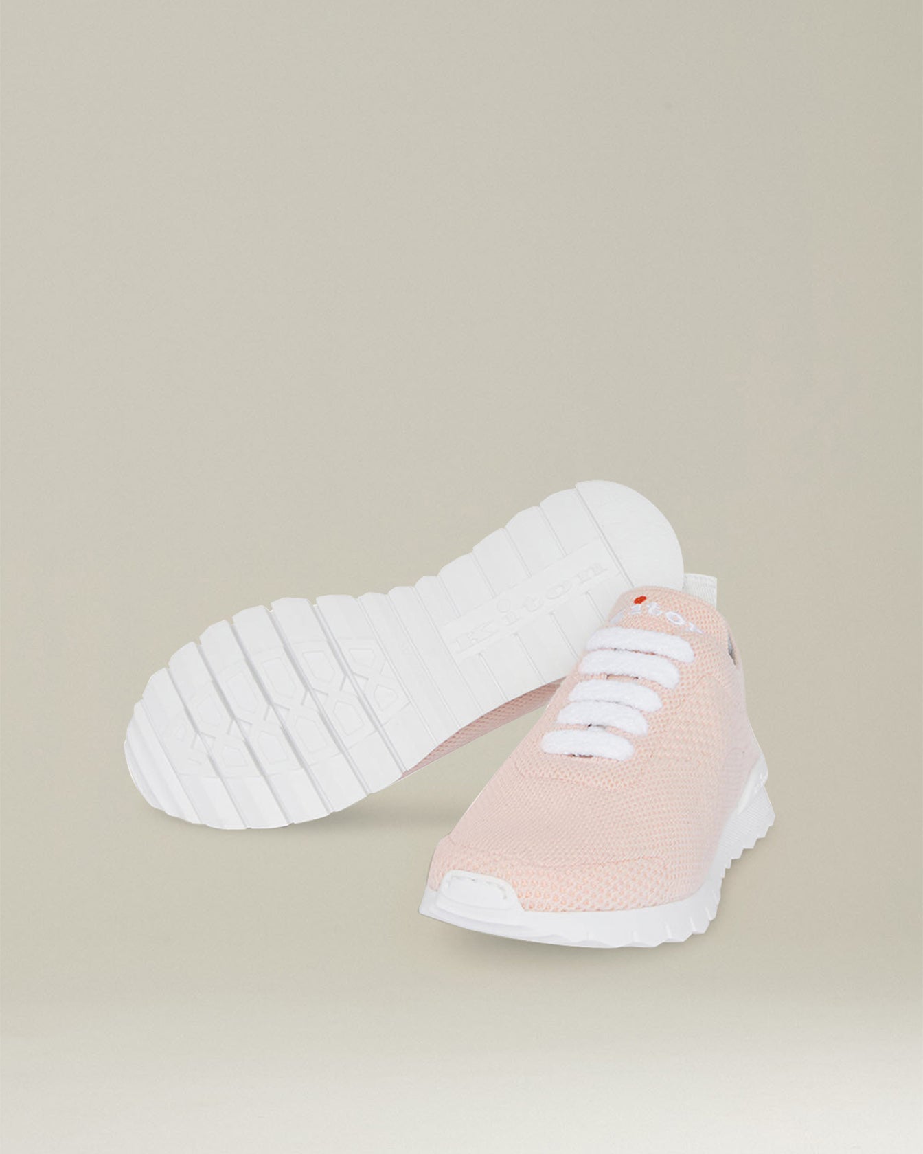 Kiton Shoes Fit Sneakers Kaschmir Strick Weiss