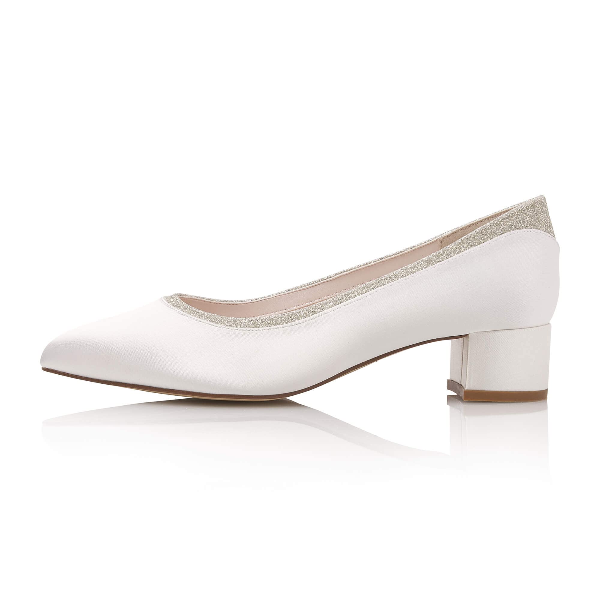Rainbow Club Wide Fit Maddi Brautpumps Ivory Glitzer 4cm