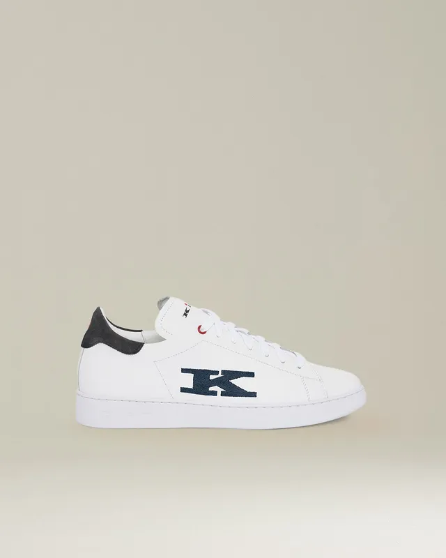 Kiton Sneakers Shoes Calfskin Sneaker Kalbsleder weiß Gr.43
