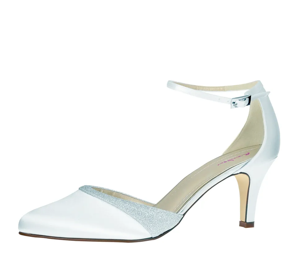 Rainbow Club Embellished Lisan Pumps weiß Glitzer 6,5cm