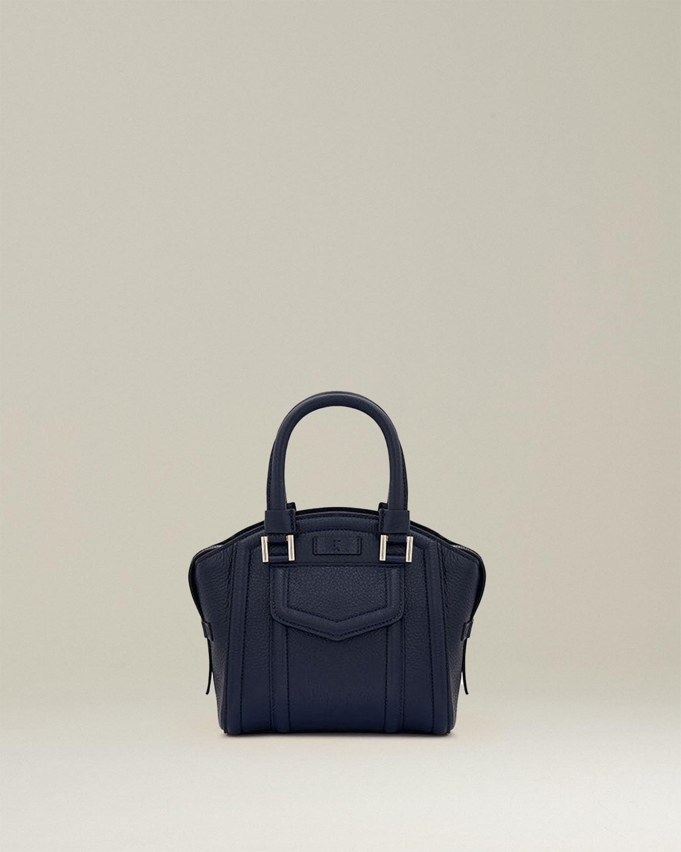 Kiton Mini Karla Tasche Leder Handtasche TU Trapez