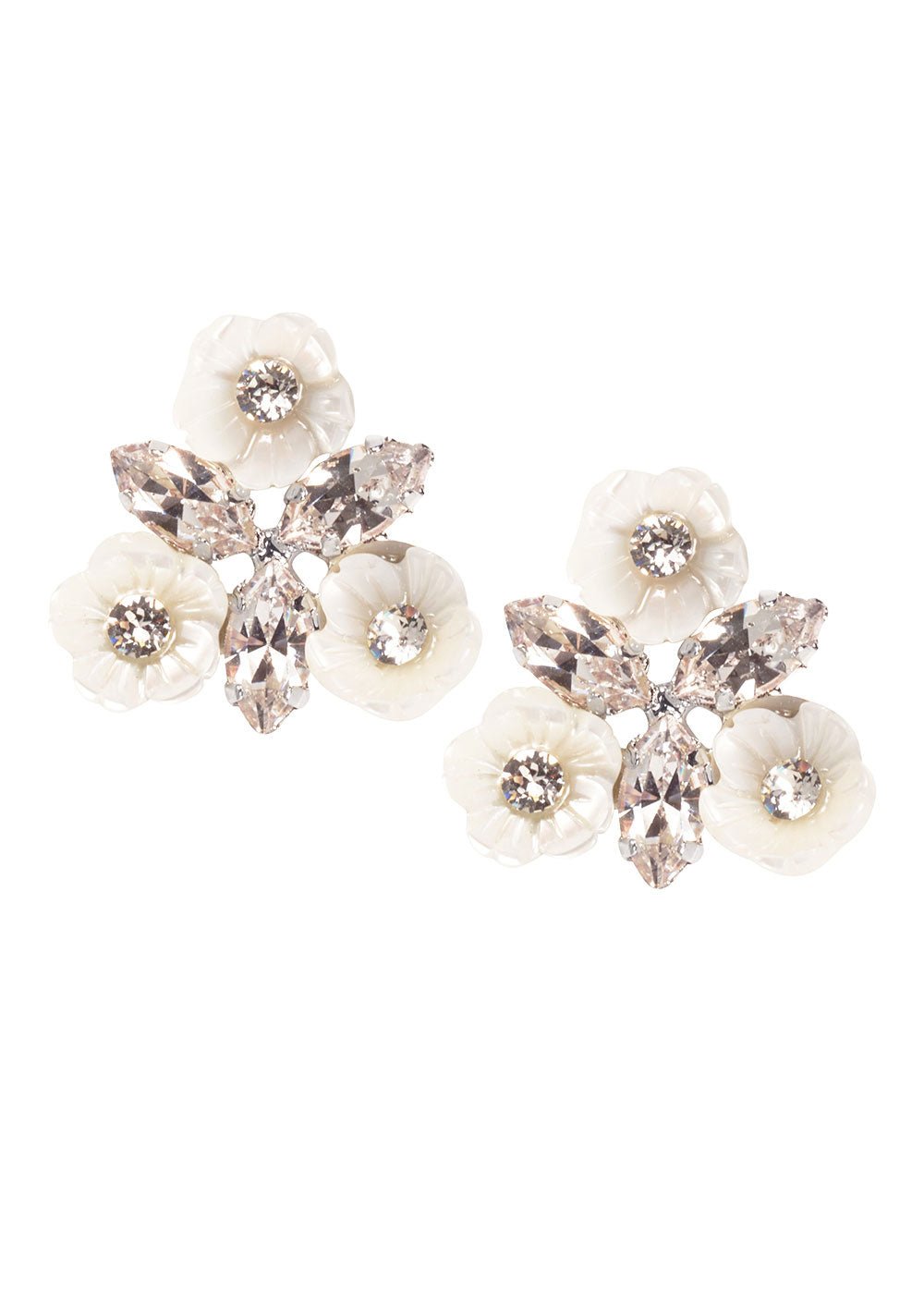 Elizabeth Bower Juliette Flower Stud Ohrstecker Perlmutt