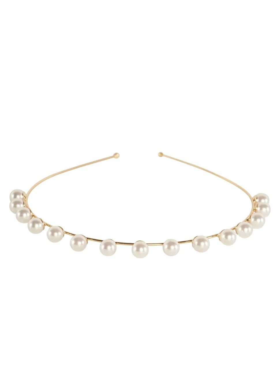 Elizabeth Bower Pearlette Haarreif Braut Rhodium Perlen
