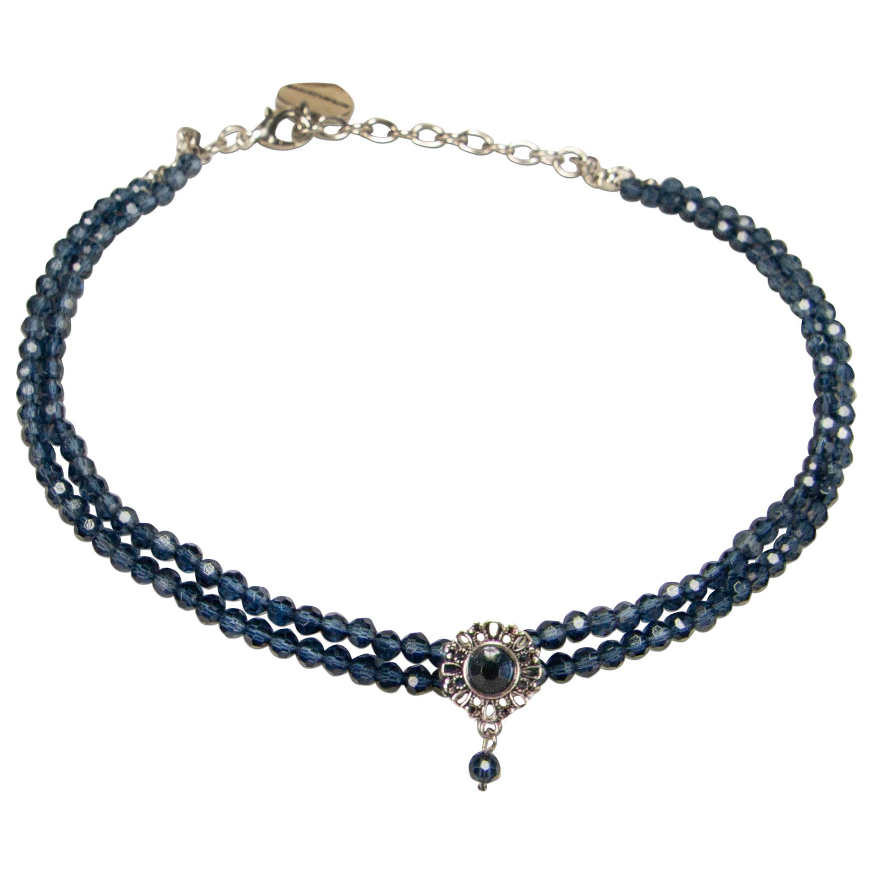 Alpenflüstern DAHEIM DHK333 Kropfkette Helena Perlen blau