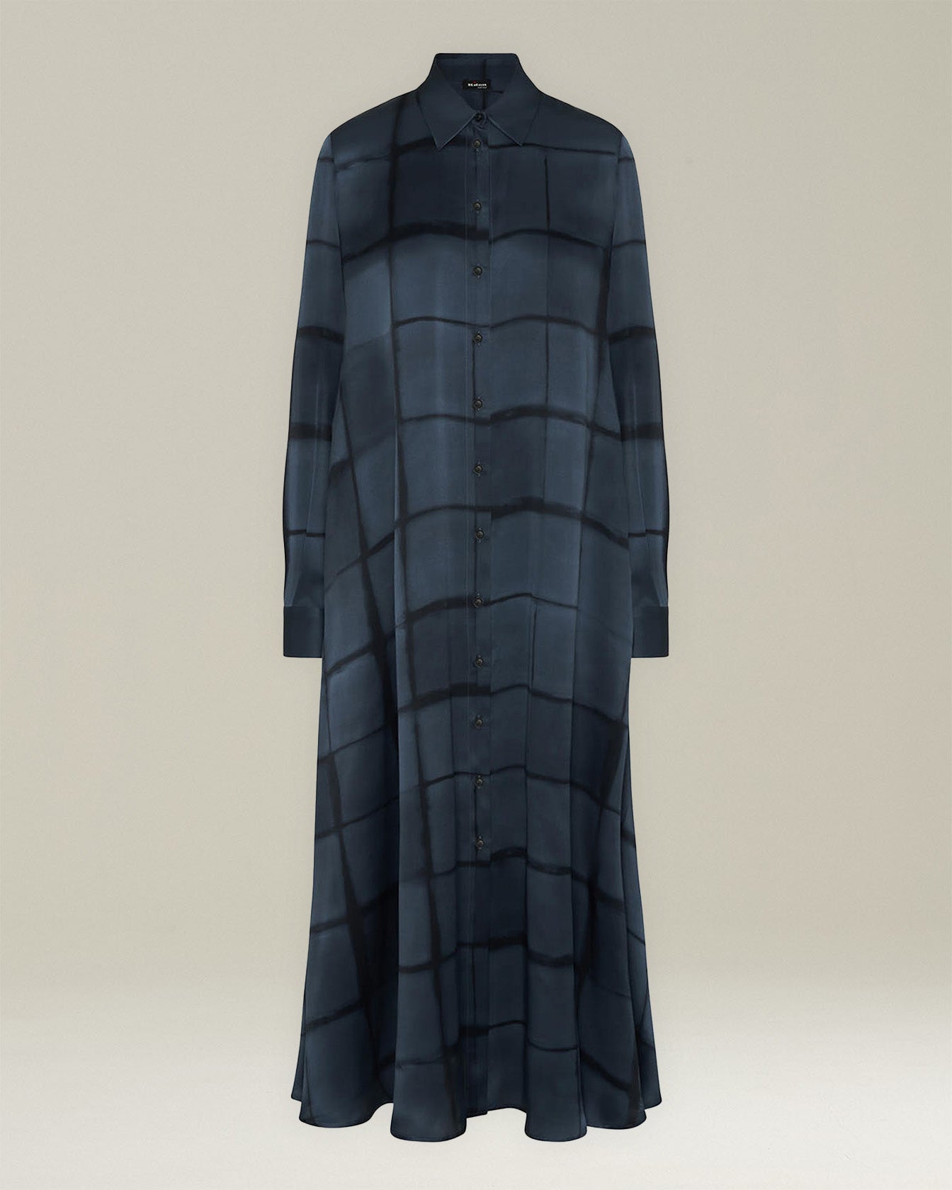 Kiton Abito da Sera Kleid Seide Geometrisch M