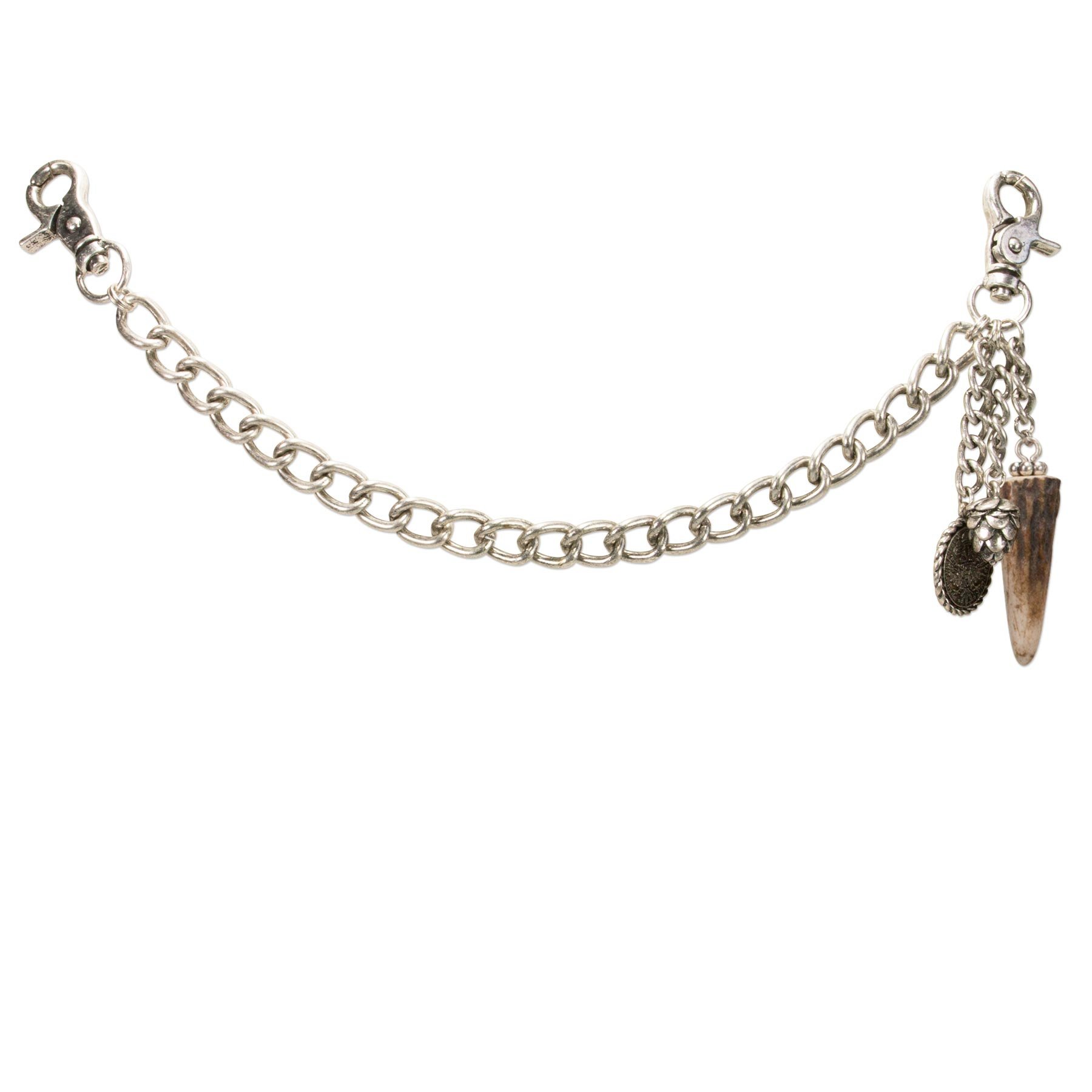 Alpenflüstern Jakob HCH023 Charivari antik-silber Hirschhorn