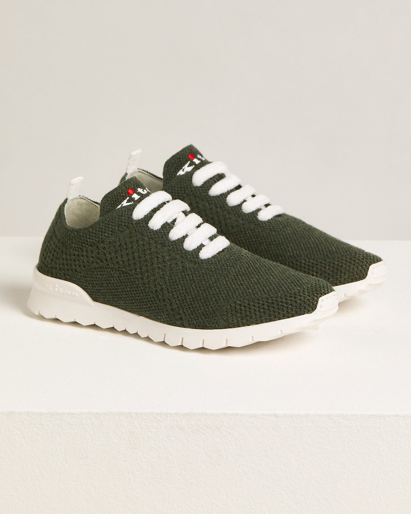 Kiton Shoes FIT PINE GREEN Sneakers Kaschmirstrick Gr. 41