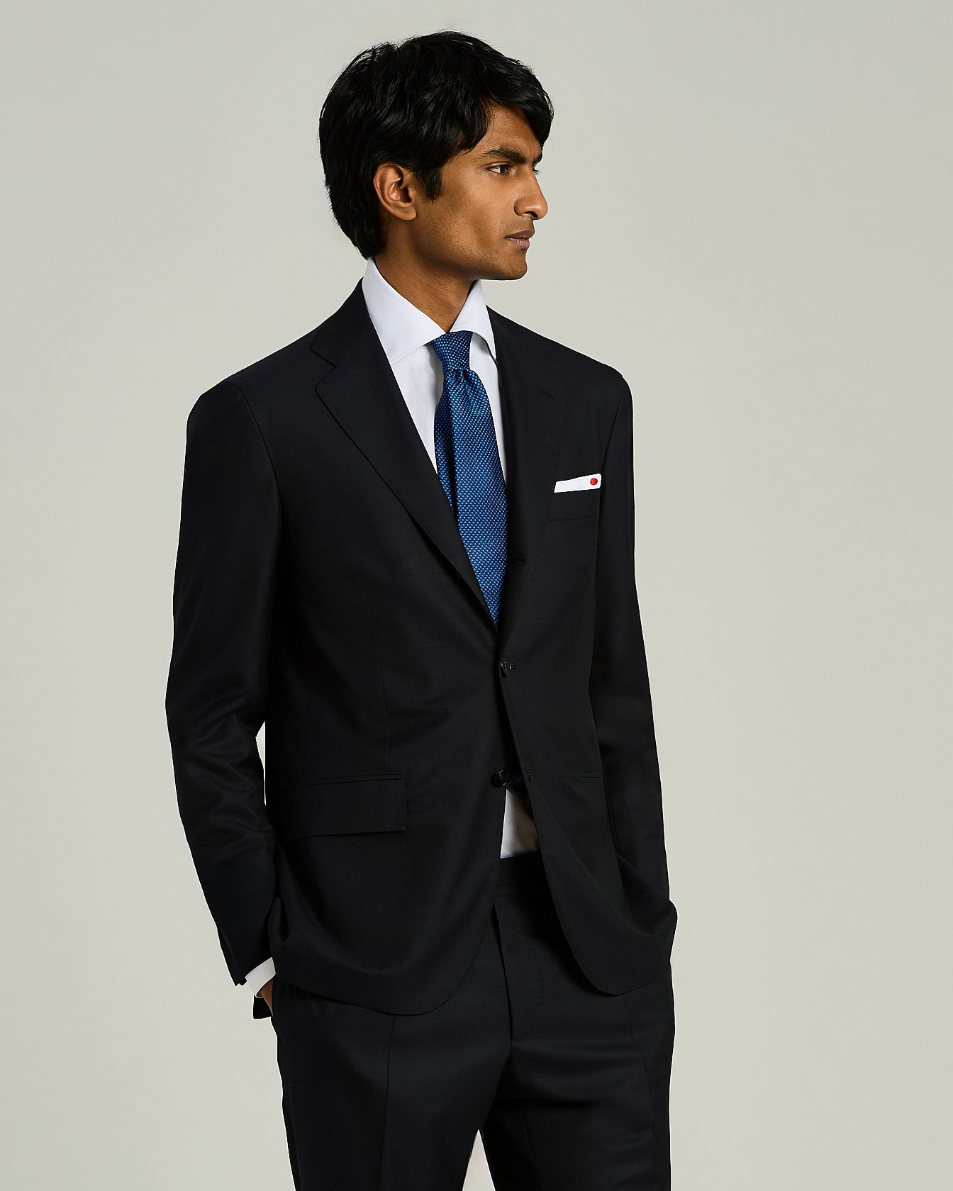 Kiton Seiden Krawatte gemustert 8,5 cm TU
