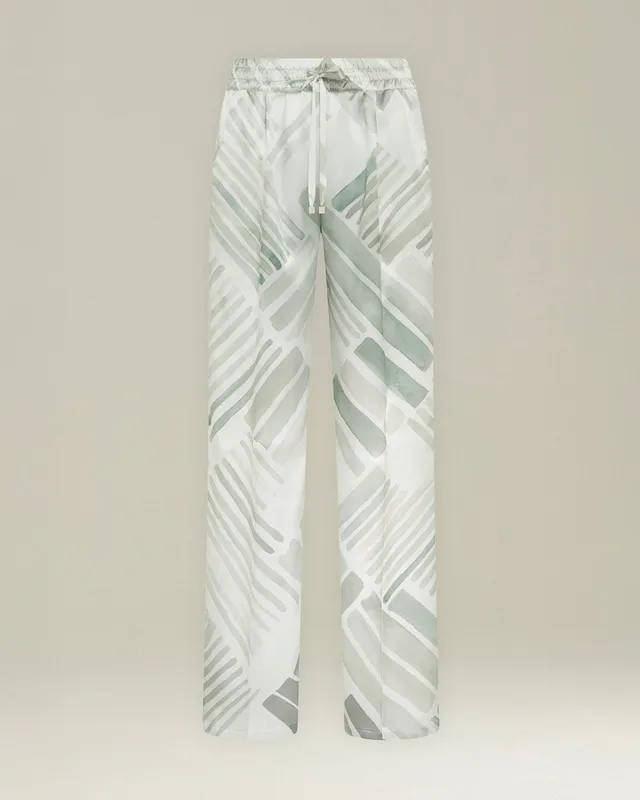 Kiton Silk Trousers Seidenhose Ethnic Brush Gr. 36-48
