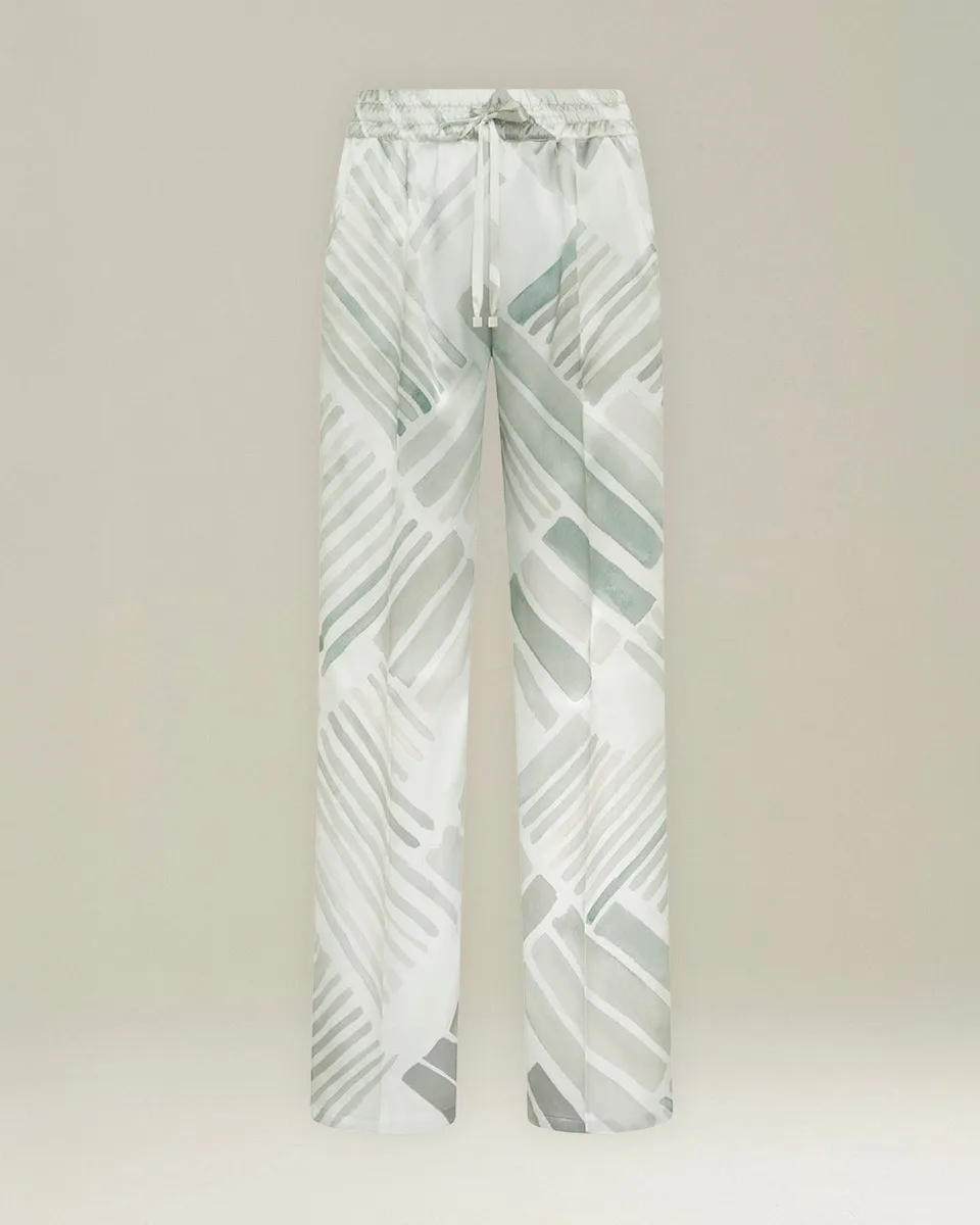 Kiton Silk Trousers Seidenhose Ethnic Brush Gr. 36-48