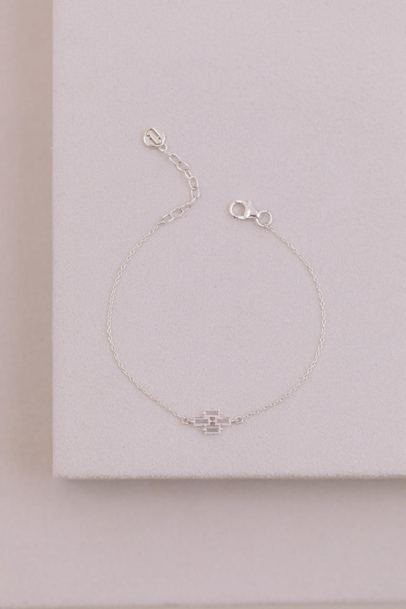 Juvelan Rarity Armband Silber mit Baguette-Kristallen