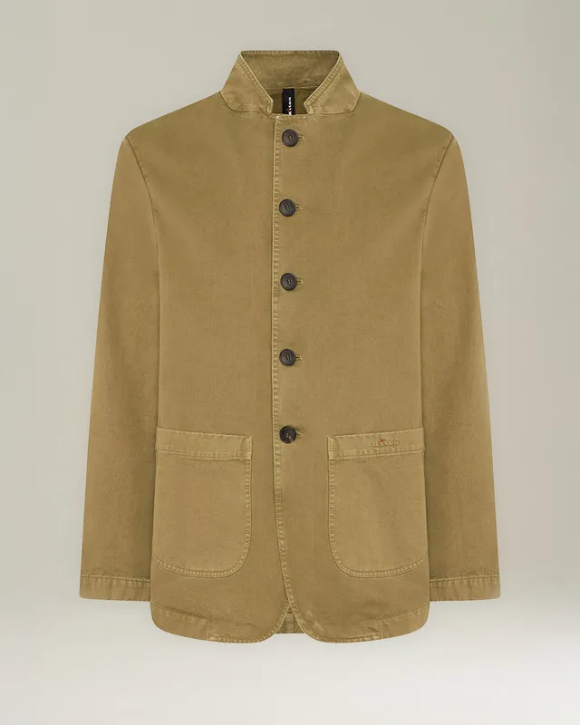 Kiton Organic Cotton Mandarin Jacke Bio-Baumwolle Gr. 52