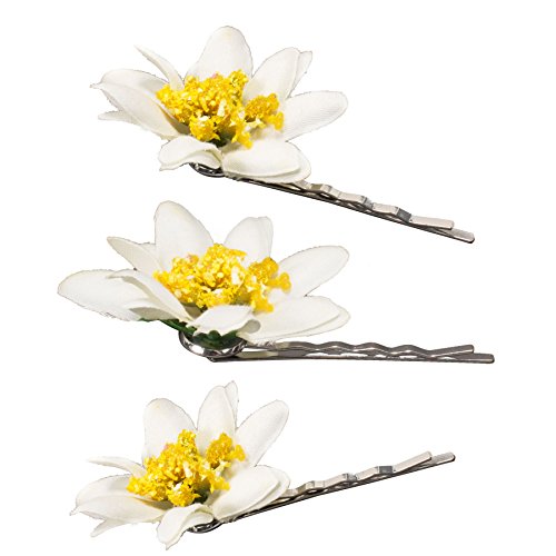 Alpenflüstern Daheim ADV104 Haarklammern Edelweiß 3er Creme