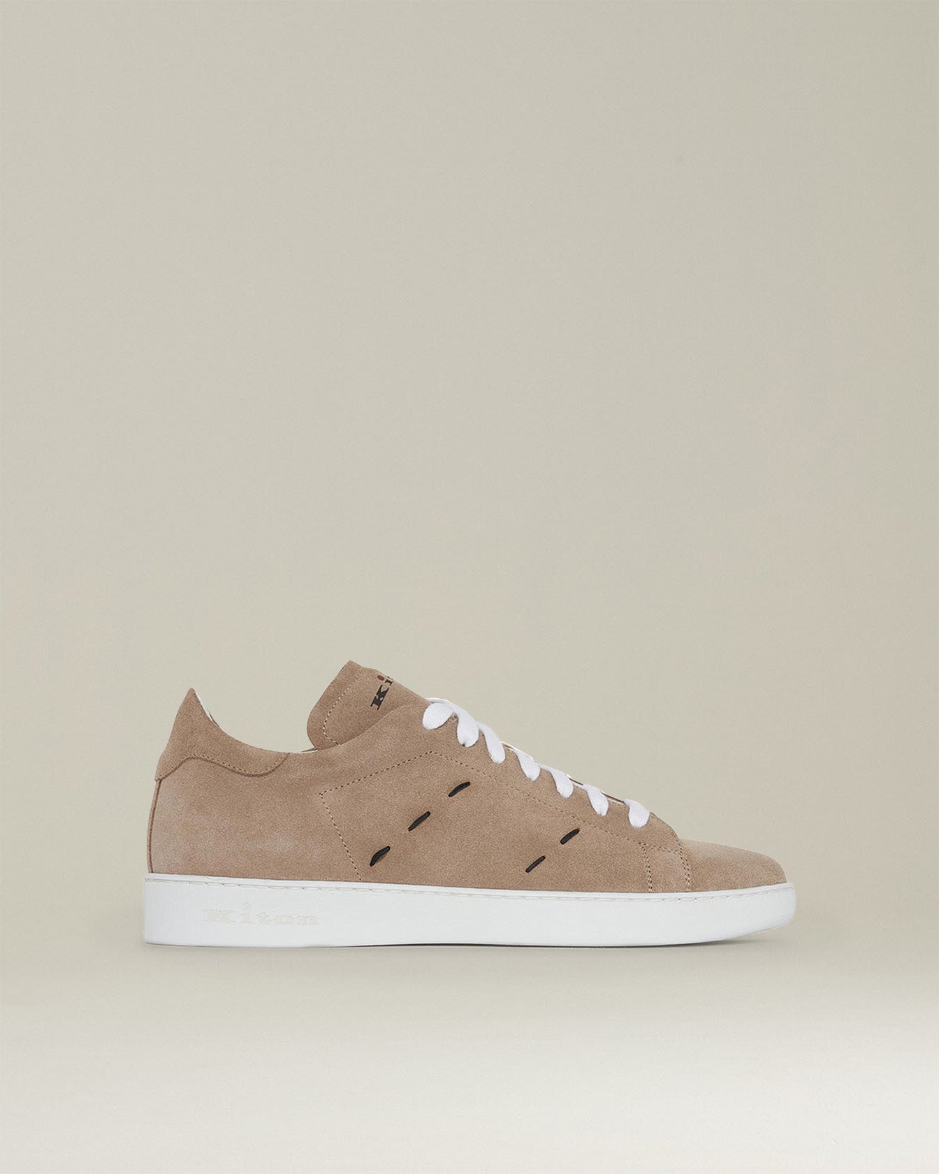 Kiton Shoes Stitching Sneaker 42 Wildleder Beige