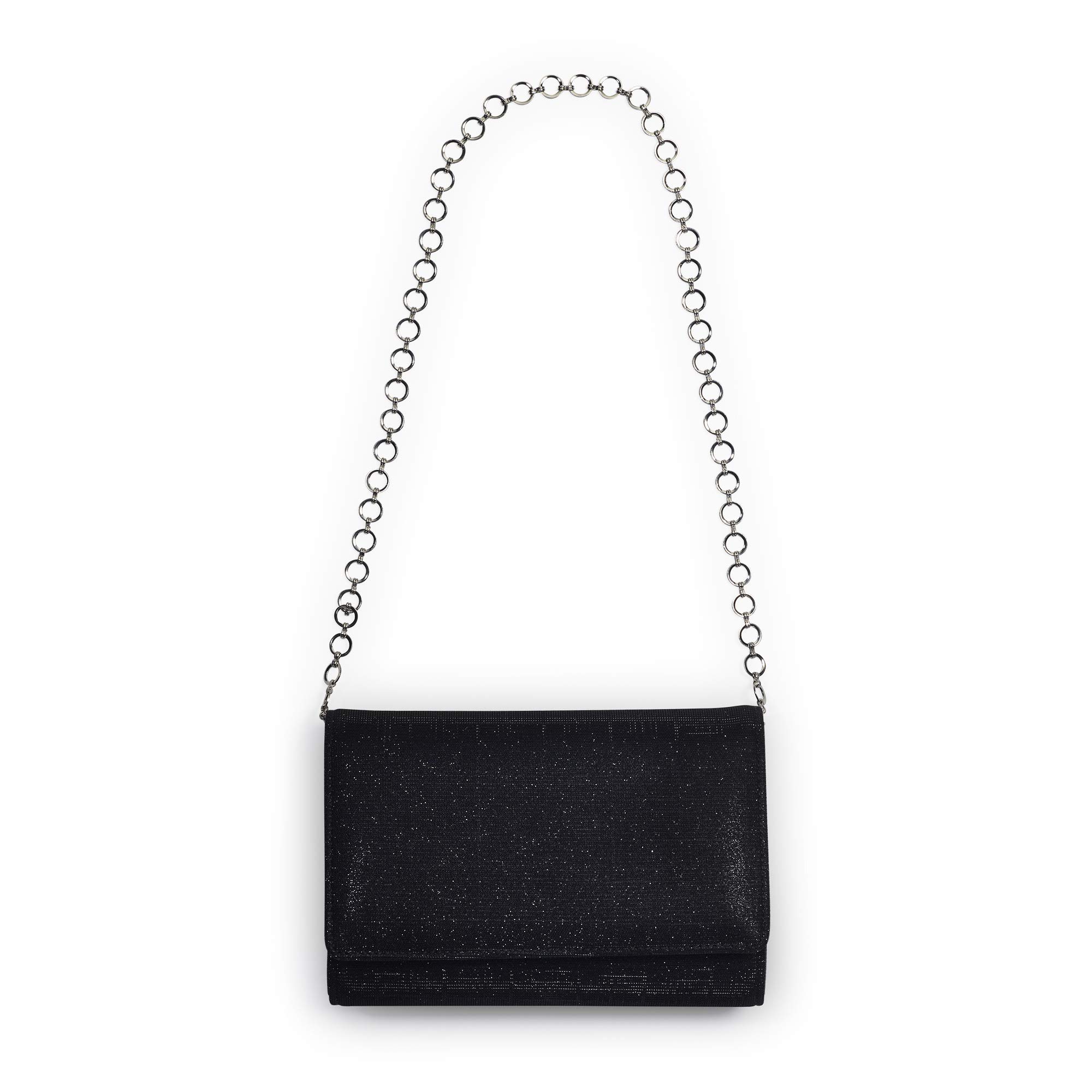 Rainbow Club Dafina Brauttasche Black Metallic mit Kette