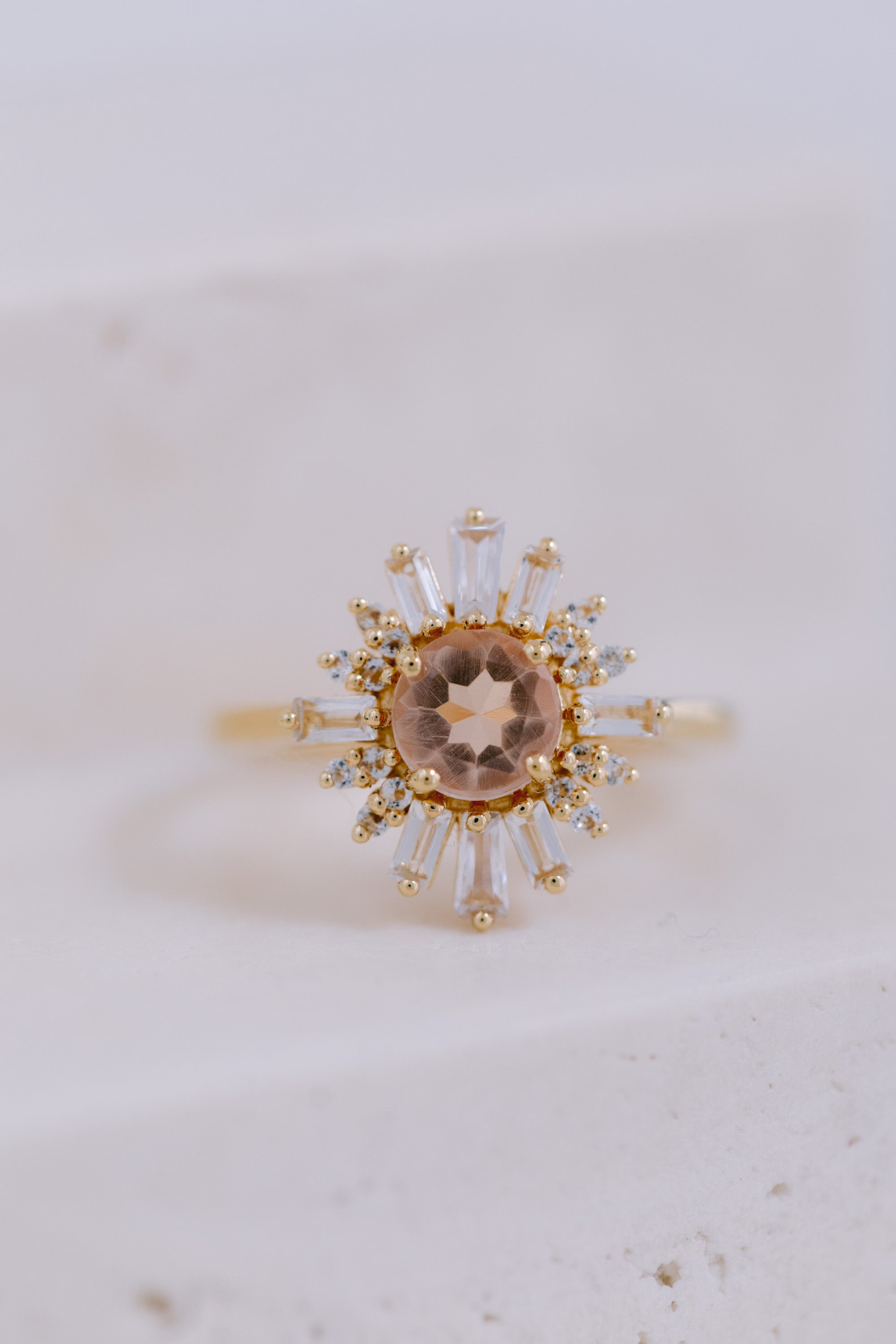 Juvelan Delhi Ring Silber Morganit Gr. 52