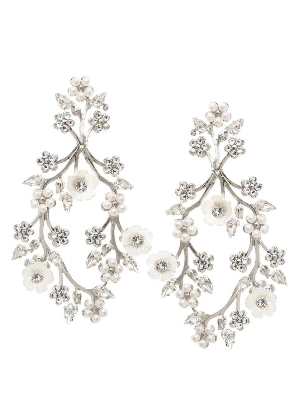 Elizabeth Bower Sakura Blossom Ohrringe Rhodium Perlmutt