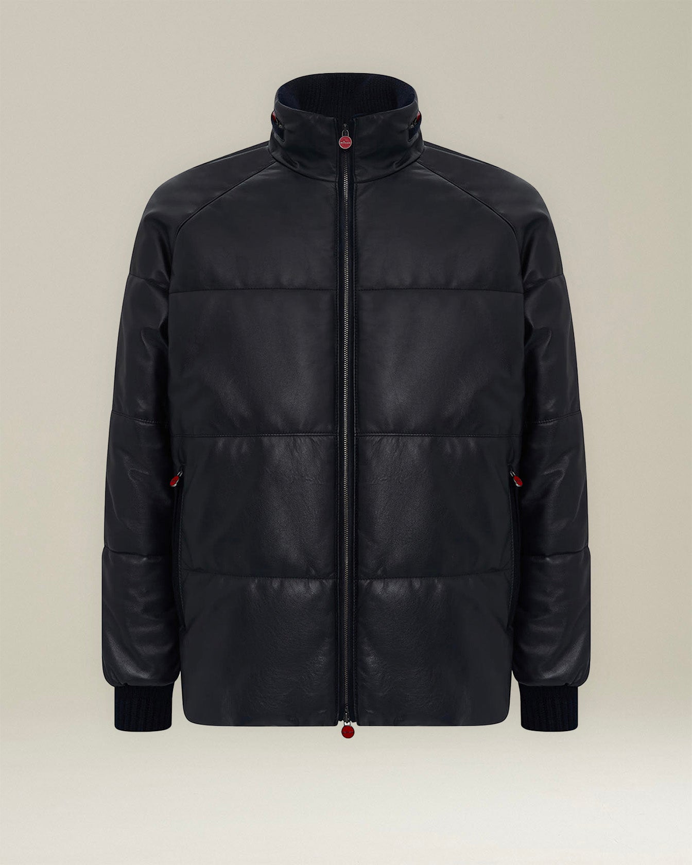Kiton Outerwear Steppjacke Nappa Lederjacke Herren