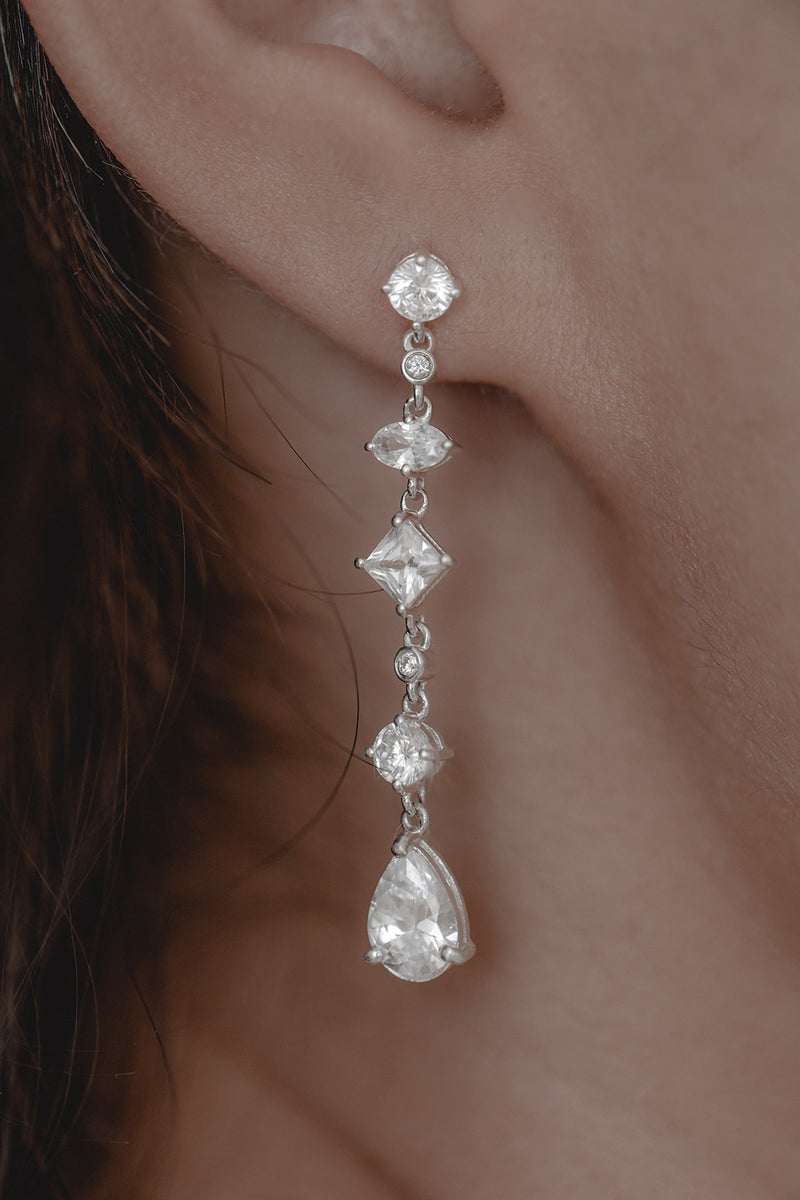 Juvelan Mariella Kristall Ohrringe 4,5 cm Brautschmuck