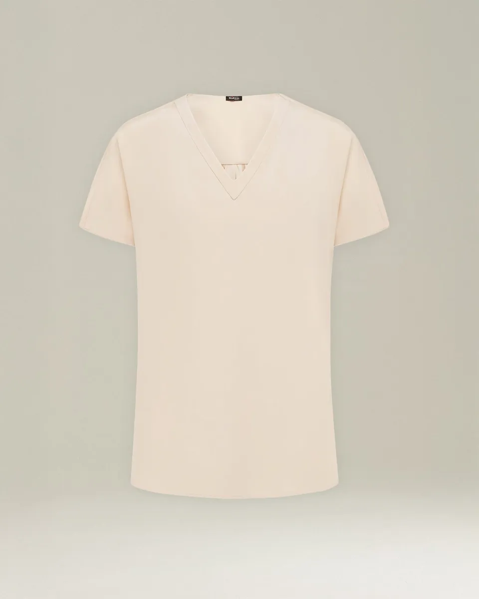 Kiton T-Shirt Seide Damen sartoriale mit Schlitzen