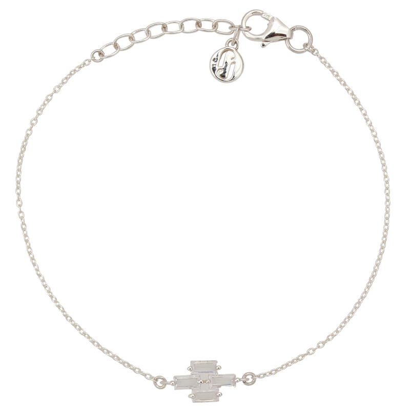 Juvelan Rarity Armband Silber mit Baguette-Kristallen