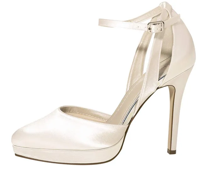 Rainbow Club Salma High Heels Ivory Satin Gr.40
