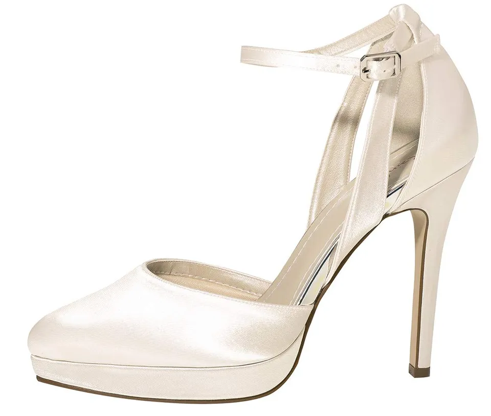 Rainbow Club Salma High Heels Ivory Satin Gr.40
