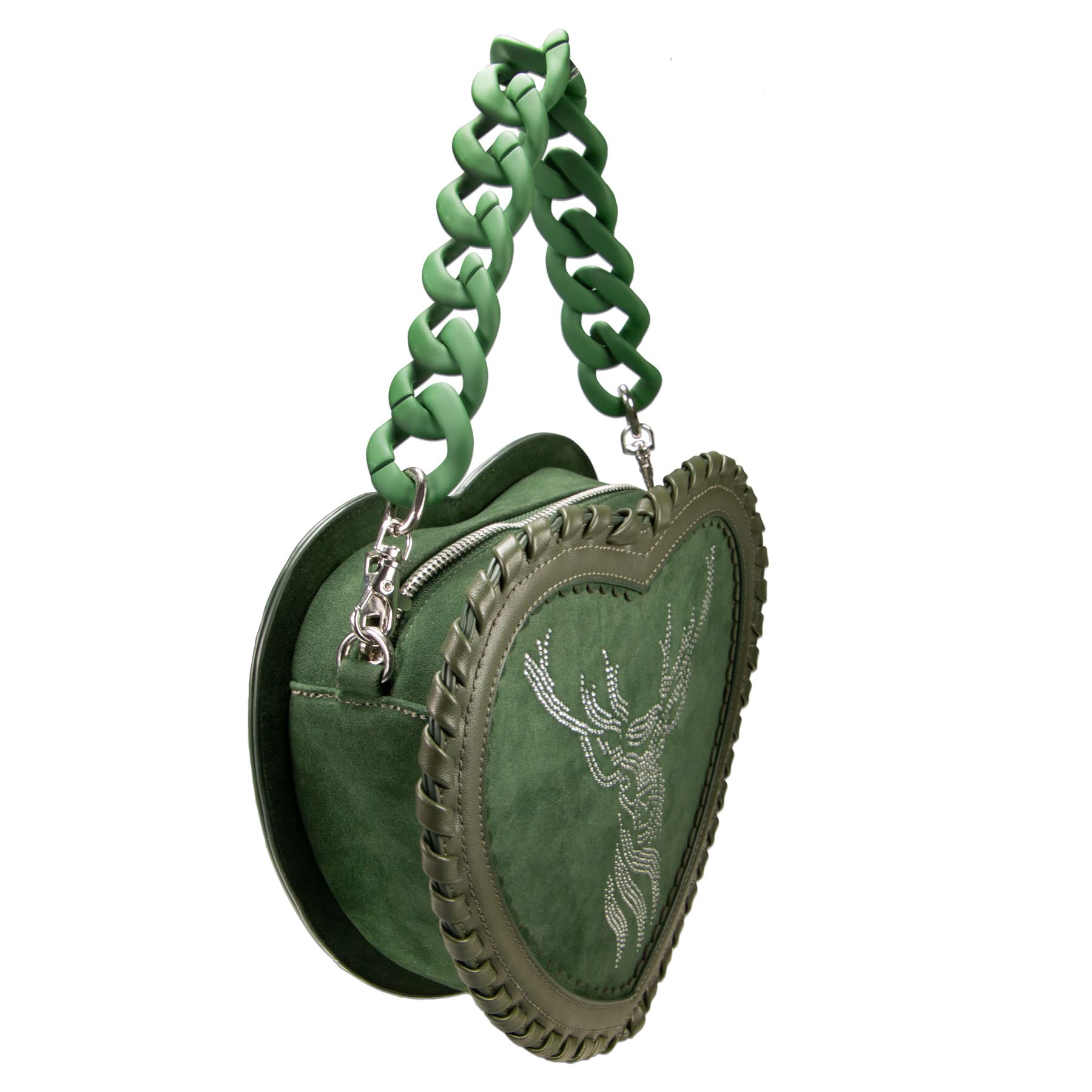 Alpenflüstern DAHEIM DTA096 Herzhandtasche Strasshirsch