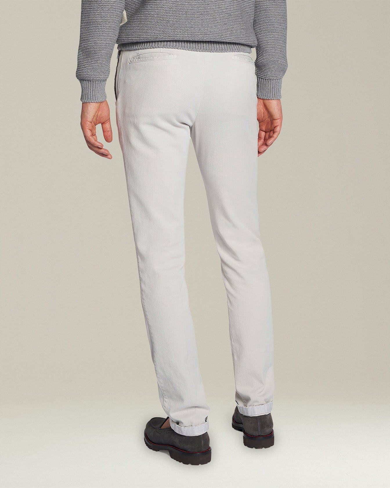 Kiton Trousers Linen Leinenhose grau Slim Fit leicht