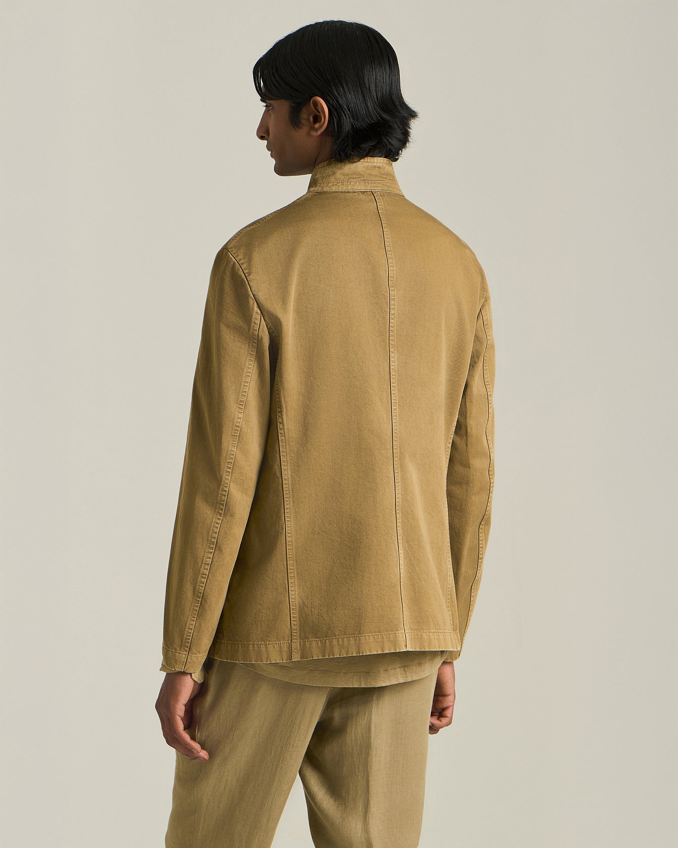 Kiton Organic Cotton Mandarin Jacke Bio-Baumwolle Gr. 52