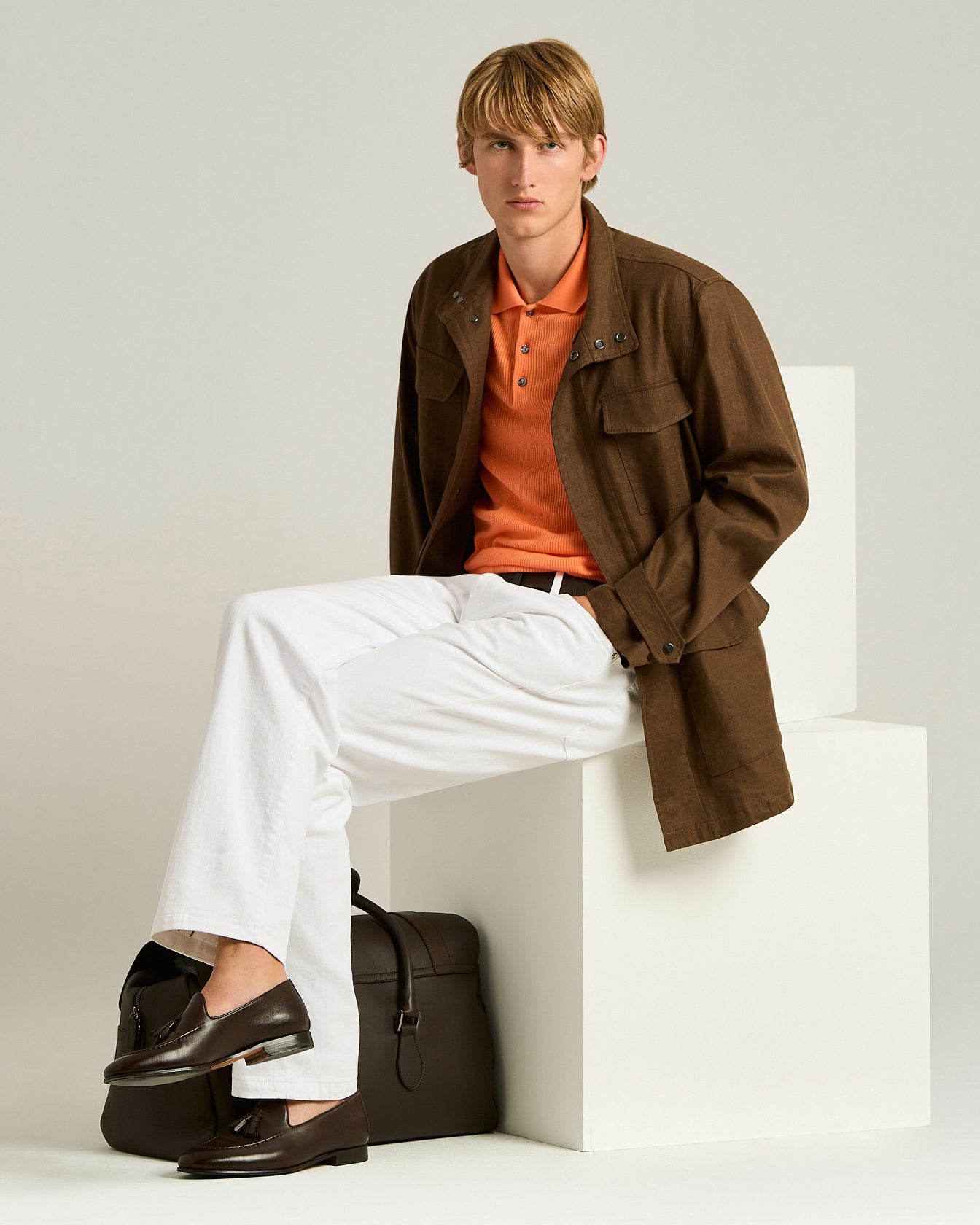 Kiton Jackets Linen Utility Jacket Leinenjacke Taschen