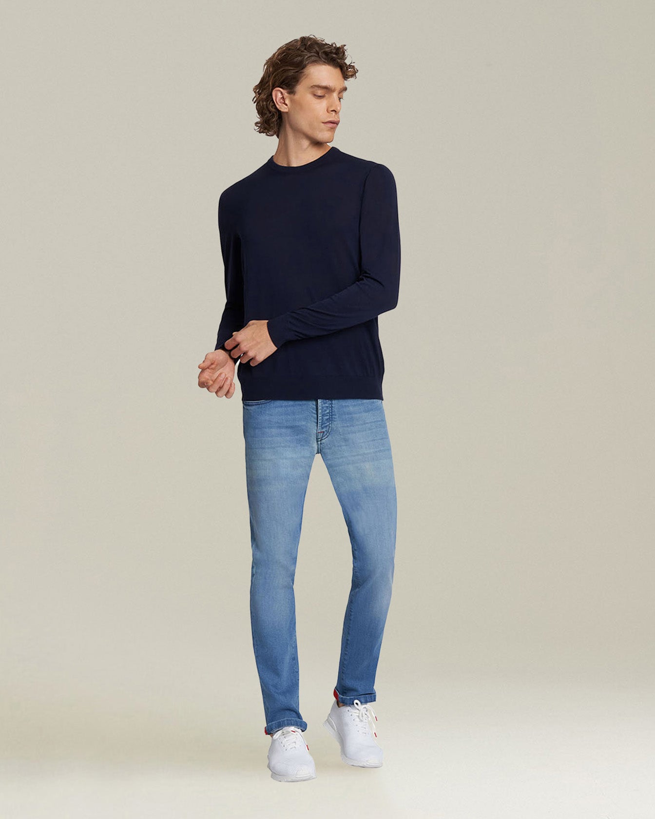 Kiton Trousers Cotton Ultra-Slim Jeans indigo Gr. 30-42