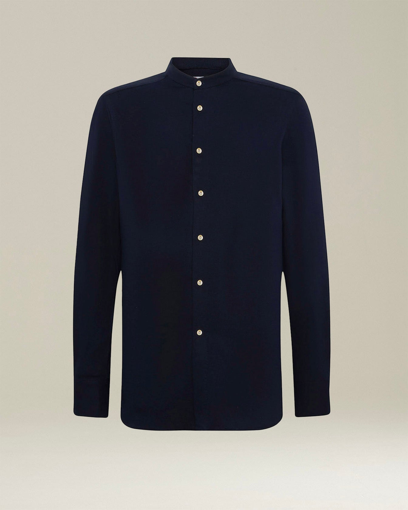 Kiton Shirts Hemd Baumwolle-Kaschmir Dunkelblau Gr. 40