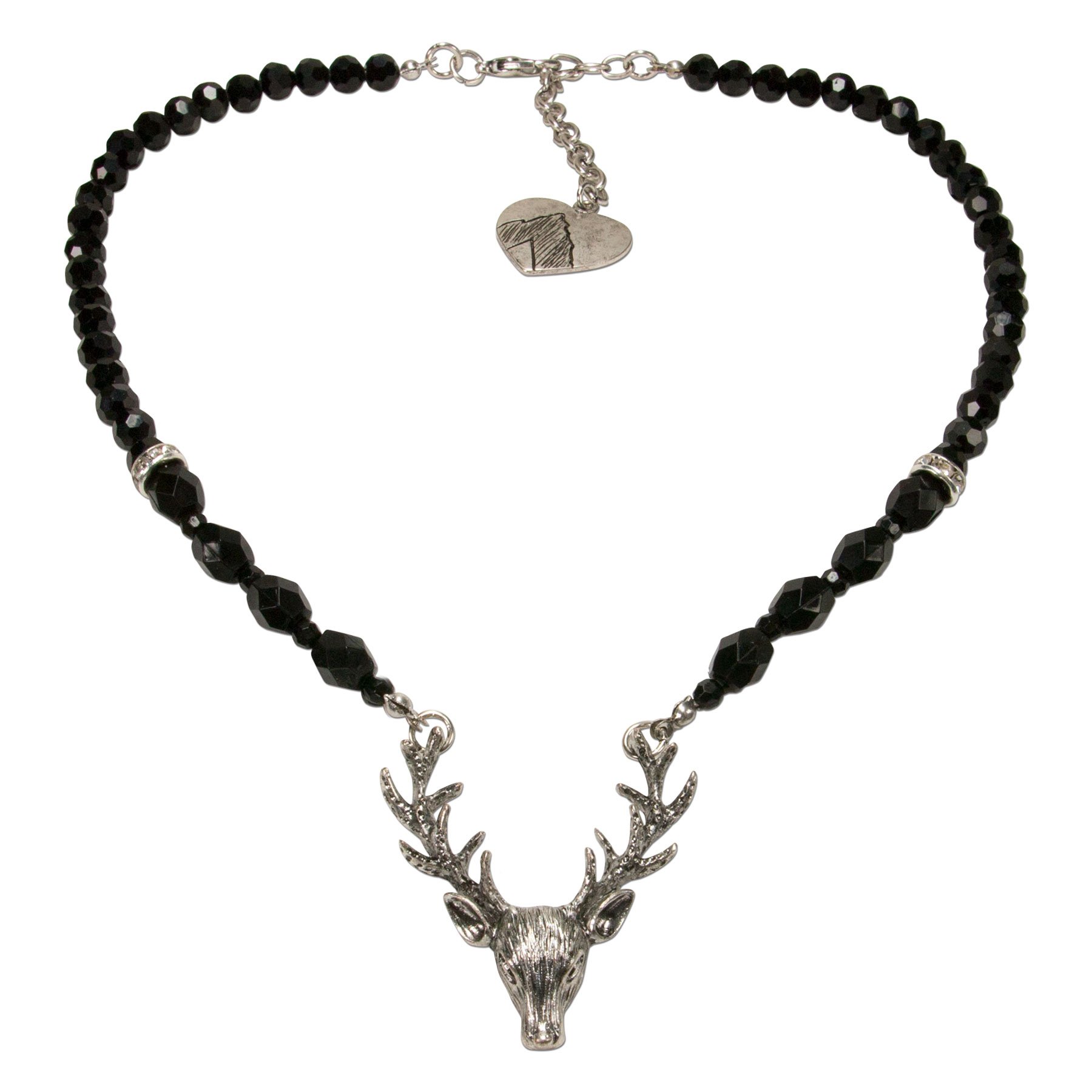 Alpenflüstern DAHEIM DHK203 Dirndlkette Hirsch creme-weiß