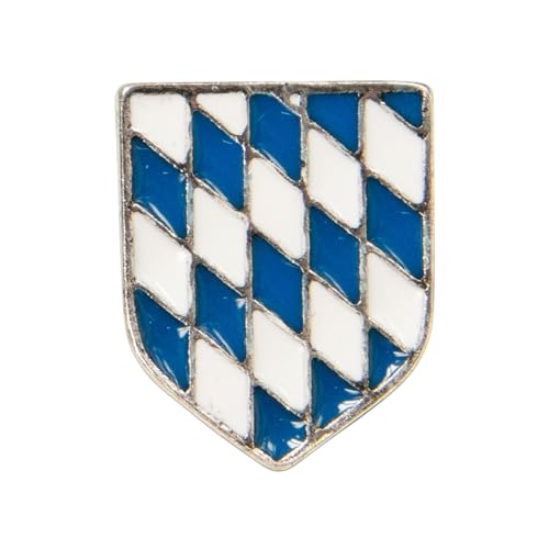 Alpenflüstern DAHEIM API137 Anstecker weiß-blau Rautenwappen