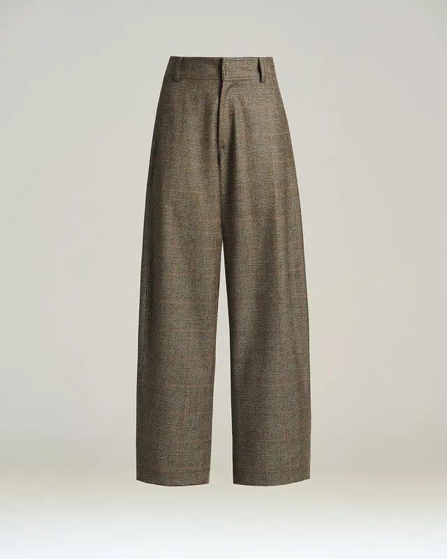 Kiton Trousers Wollhose Rost Prince of Wales Gr. 46