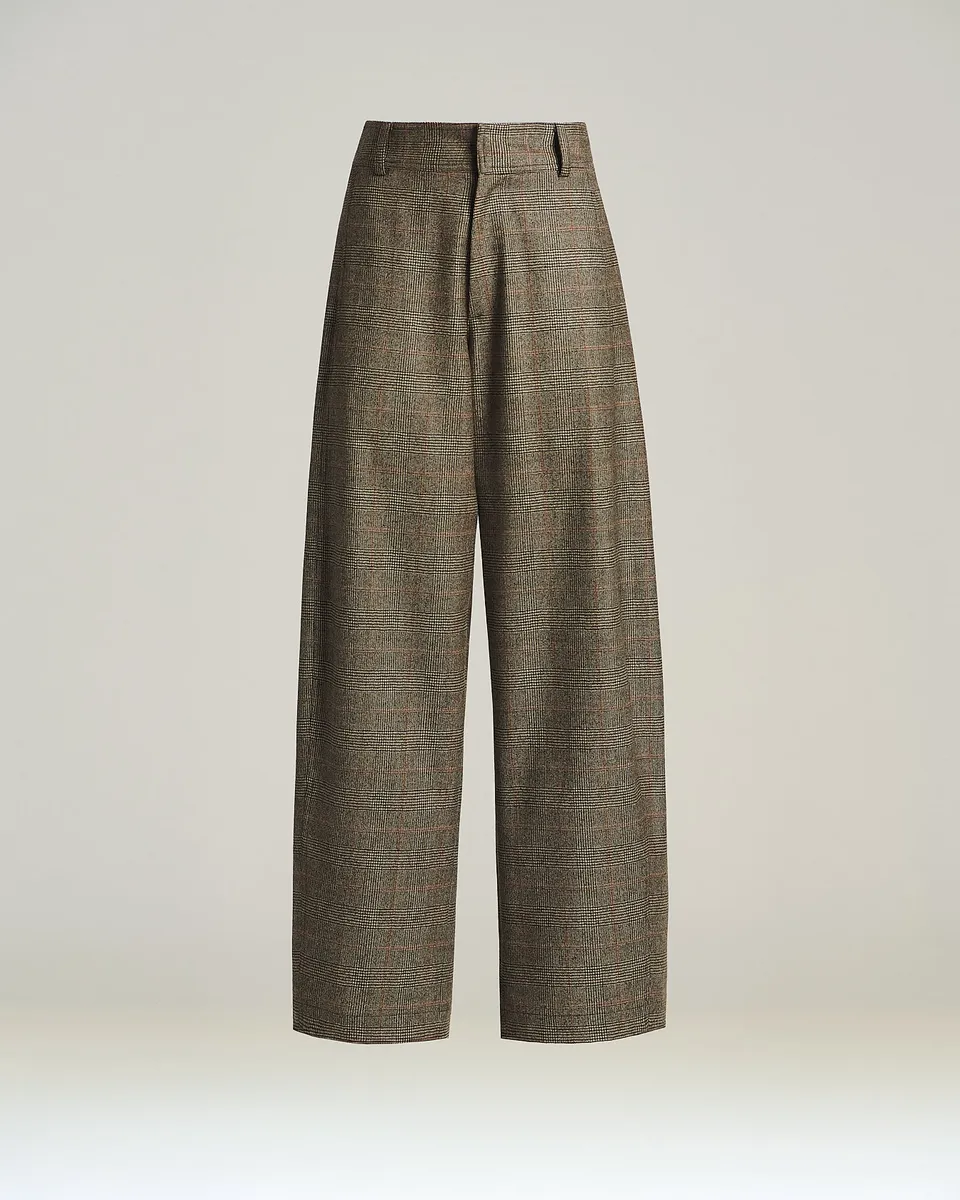 Kiton Trousers Wollhose Rost Prince of Wales Gr. 46