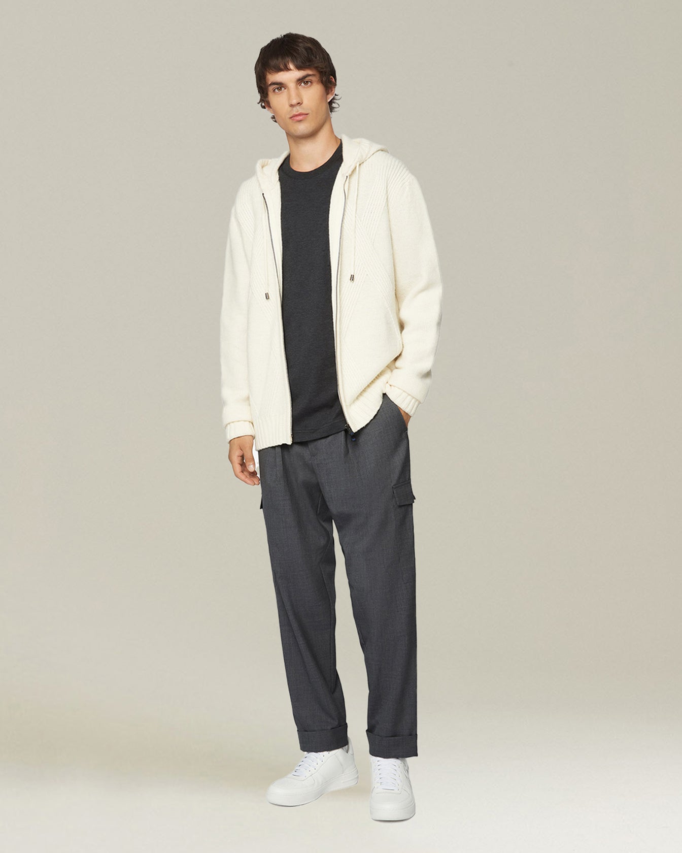 Kiton T-Shirts Jersey T-Shirt Brusttasche Wolle Seide