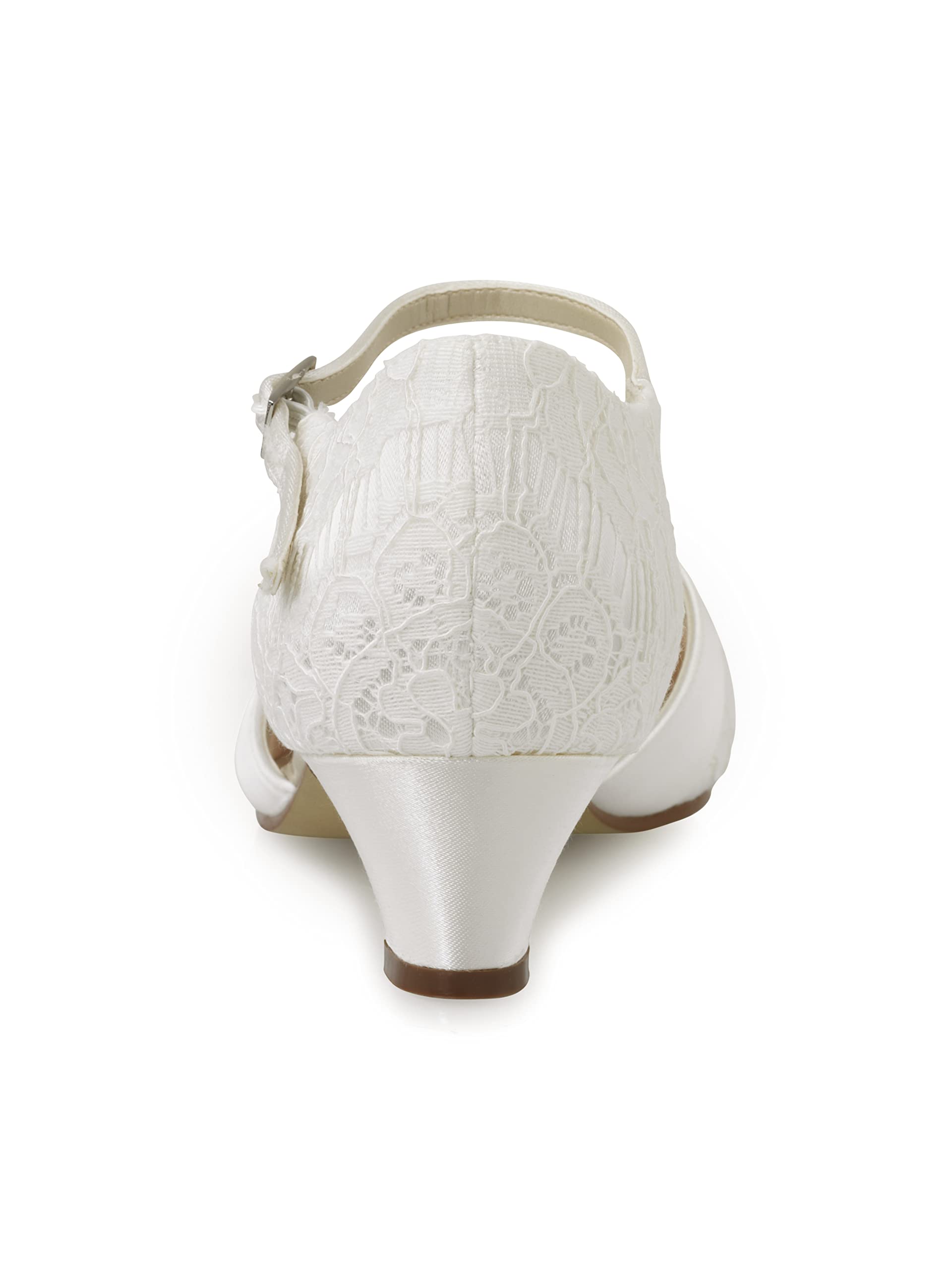 Rainbow Club Timeless Mickie Pumps Satin Ivory Spitze 3,5 cm