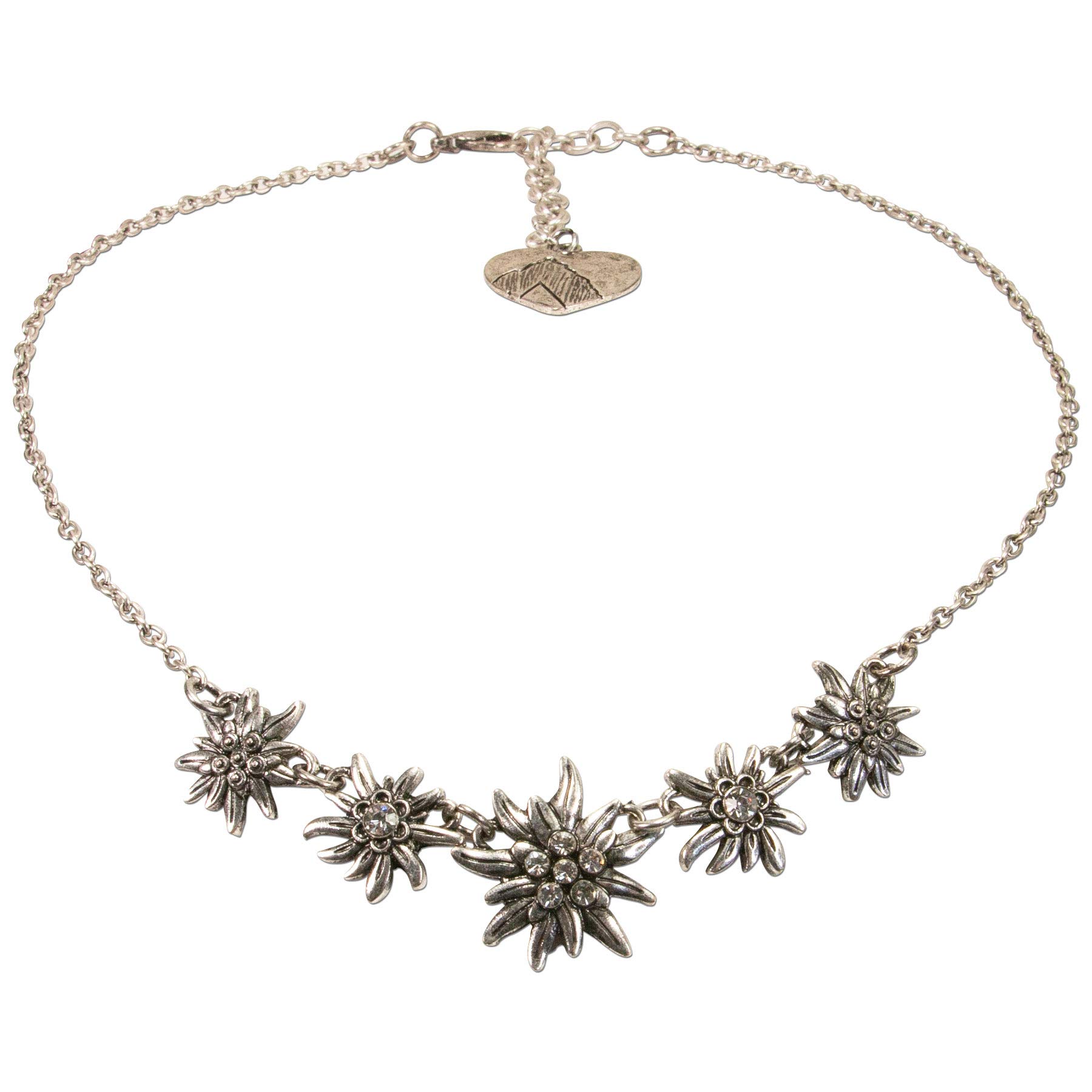 Alpenflüstern DAHEIM Edelweiss Symphonie Dirndlkette Silber