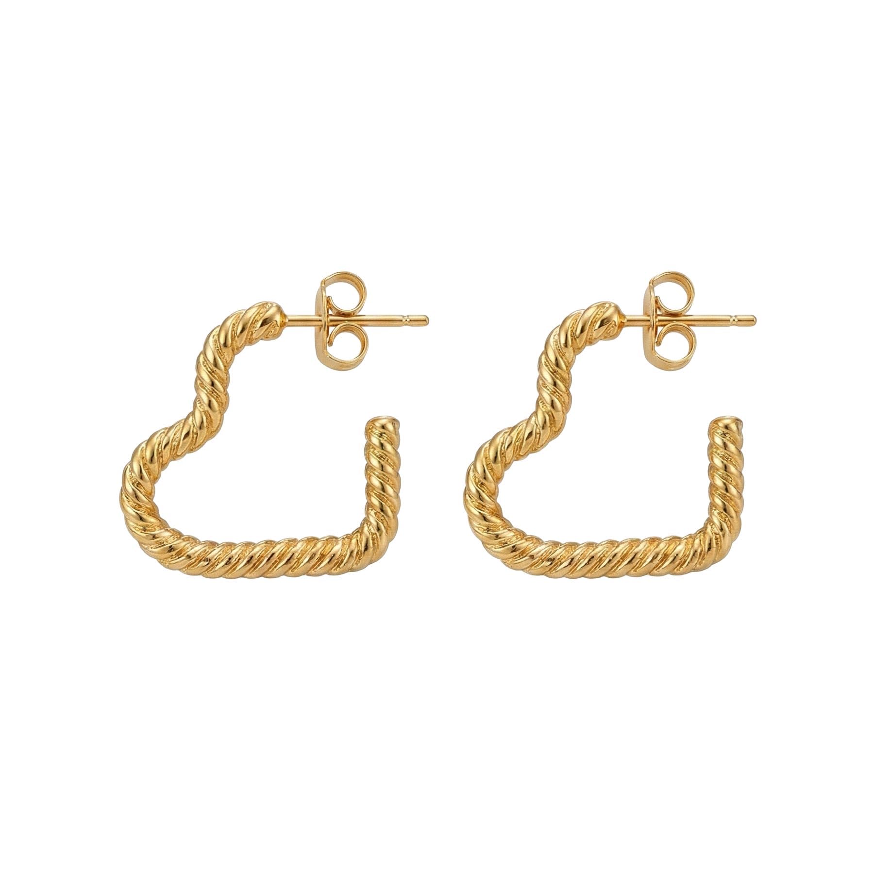 Alpenflüstern DAHEIM Herz Twist DOR078 Ohrstecker gold-farben Strass